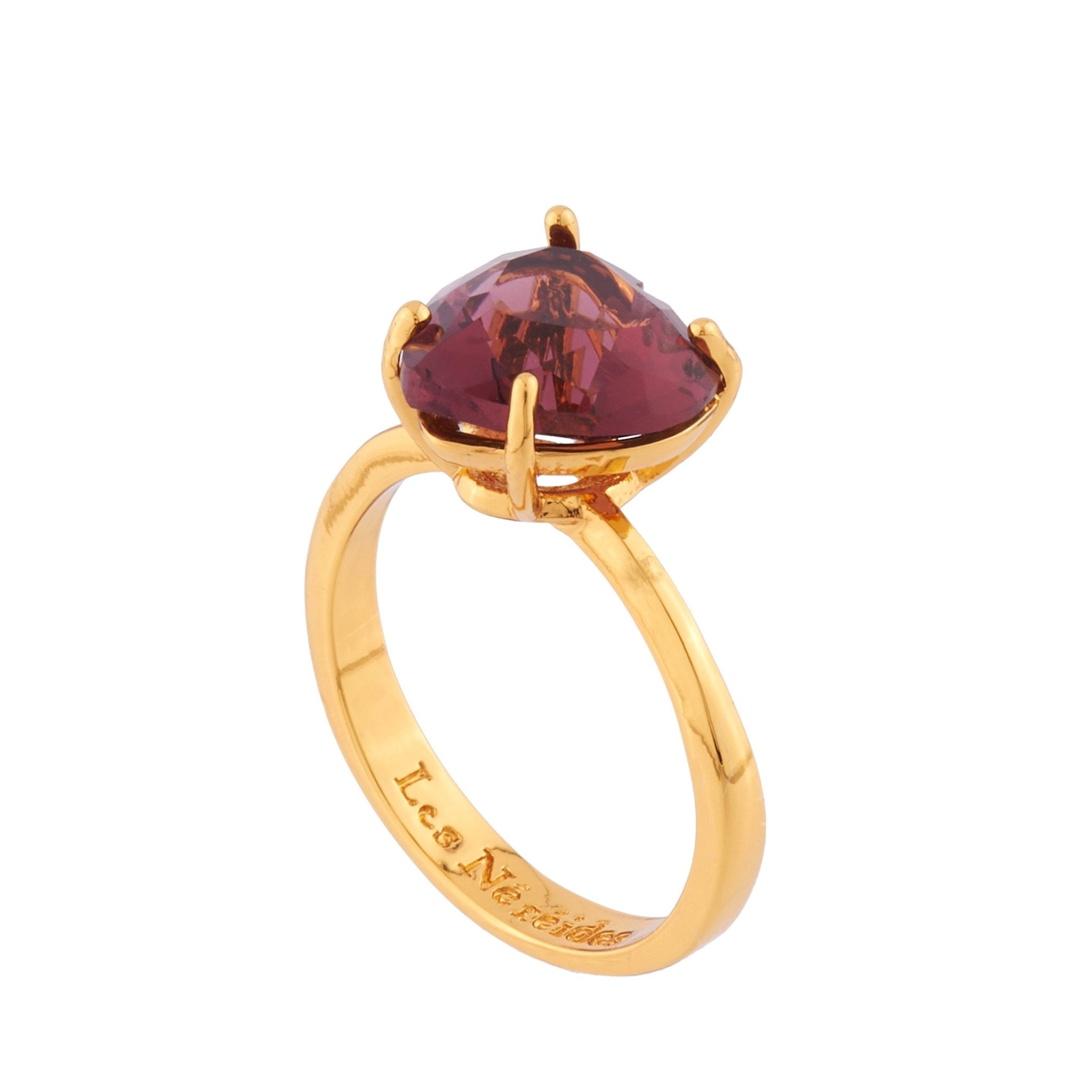 Plum Hearthstone La Diamantine Solitaire Rings | AILD617/11 - Les Nereides