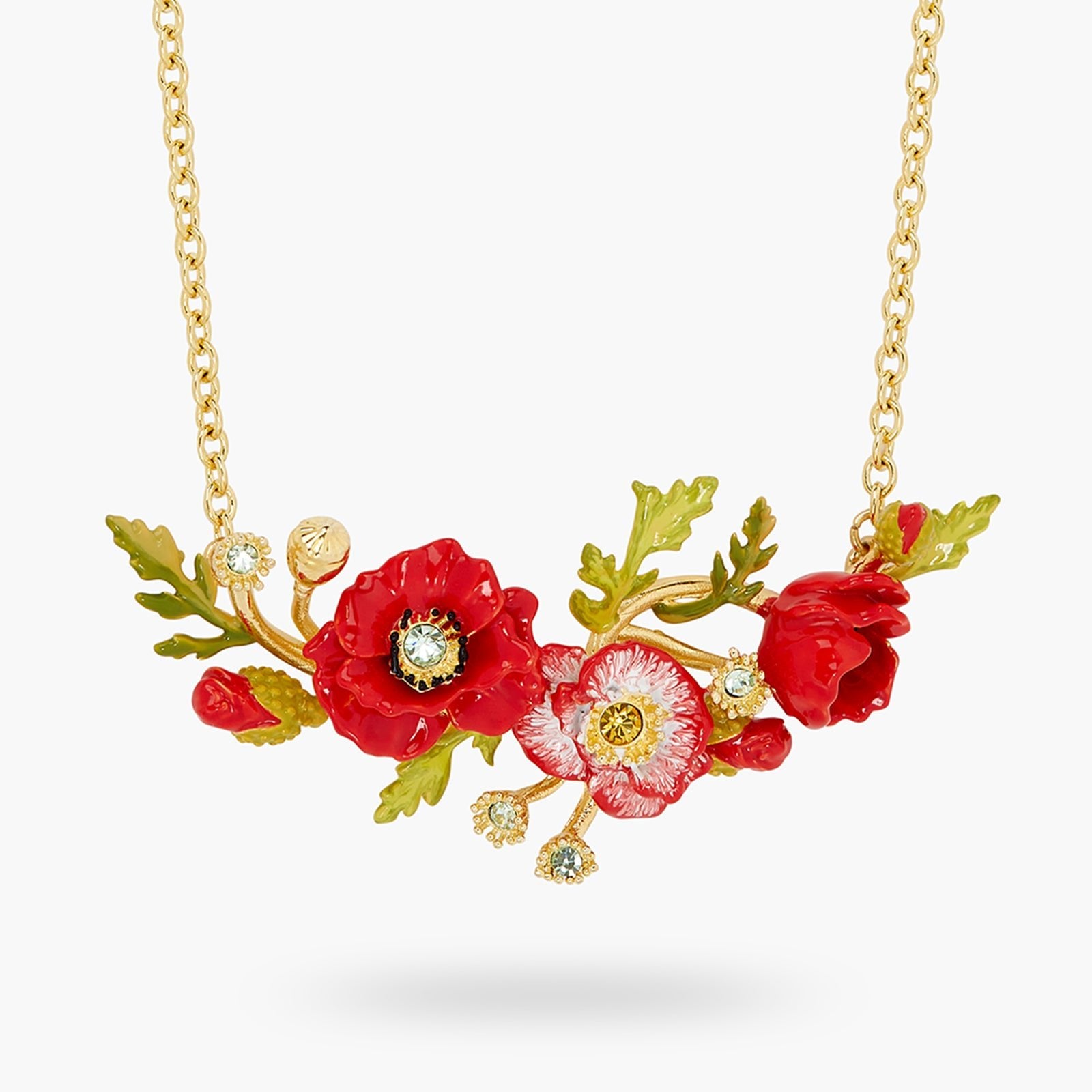 Poppy And Daisy Statement Necklace | ATPO3051 - Les Nereides