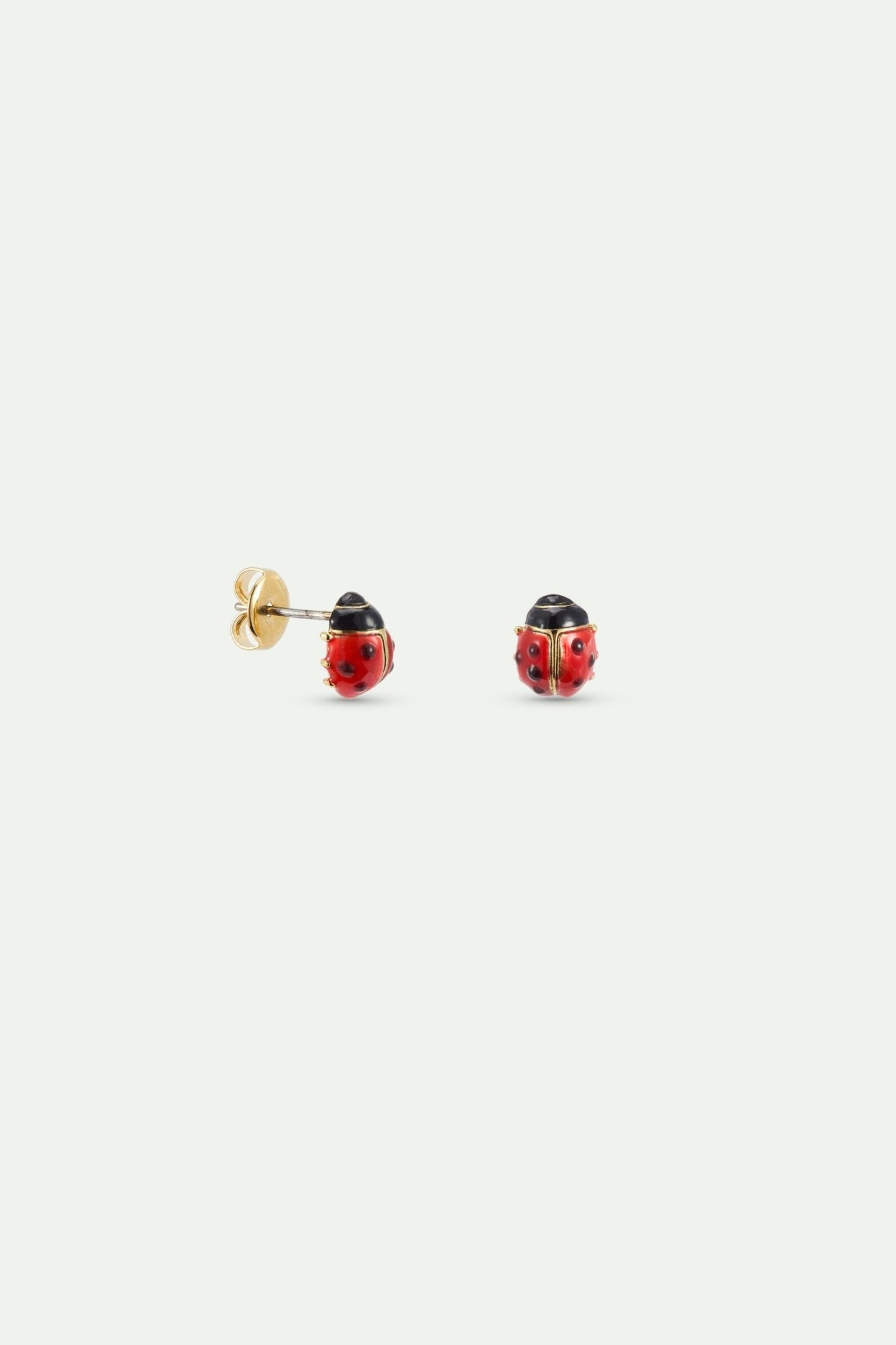 Red And Black Ladybird Hook Earrings | AXLA1011 - Les Nereides