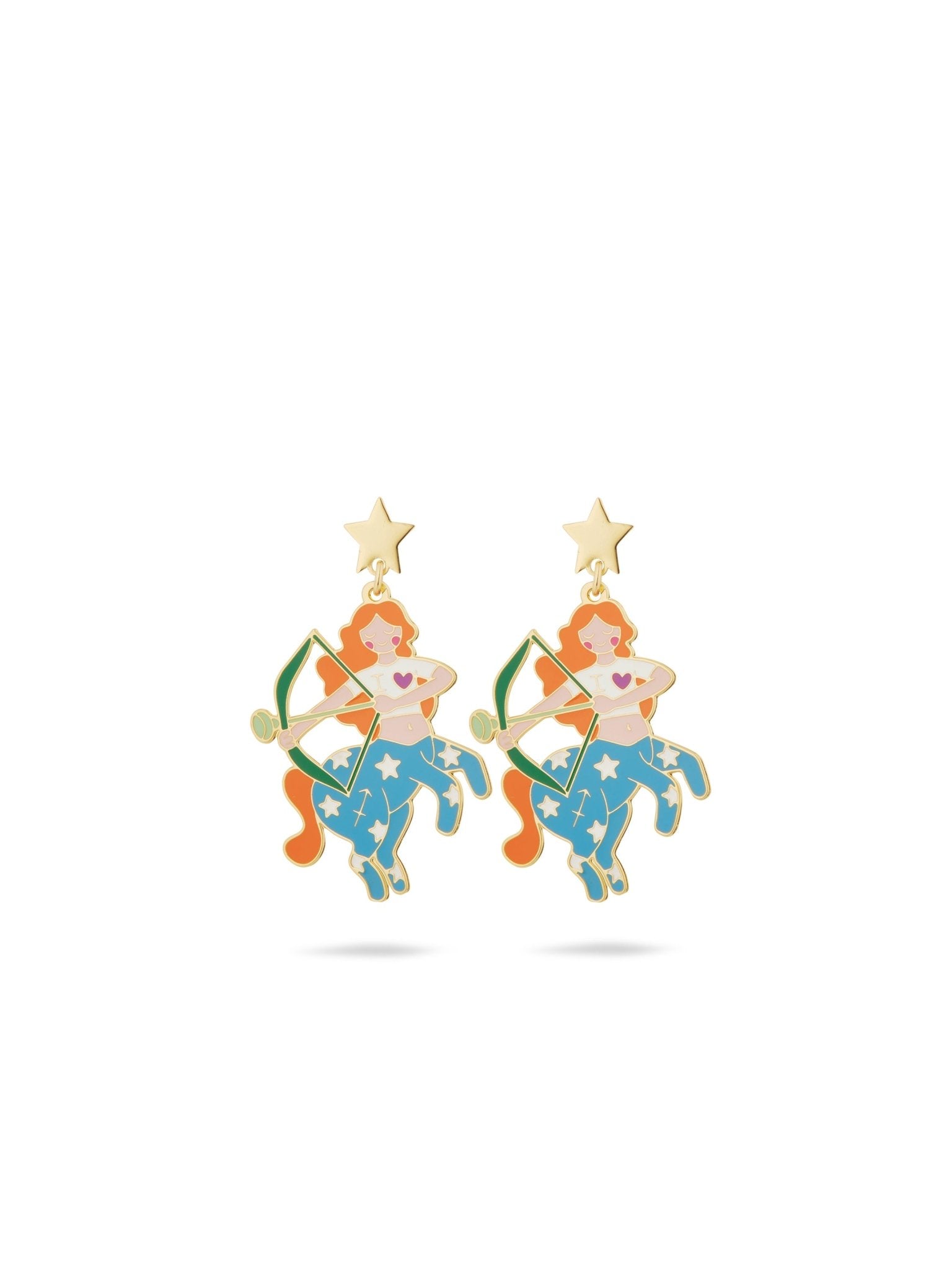 Sagittarius Astrological Sign Earrings | AUSA1091 - Les Nereides