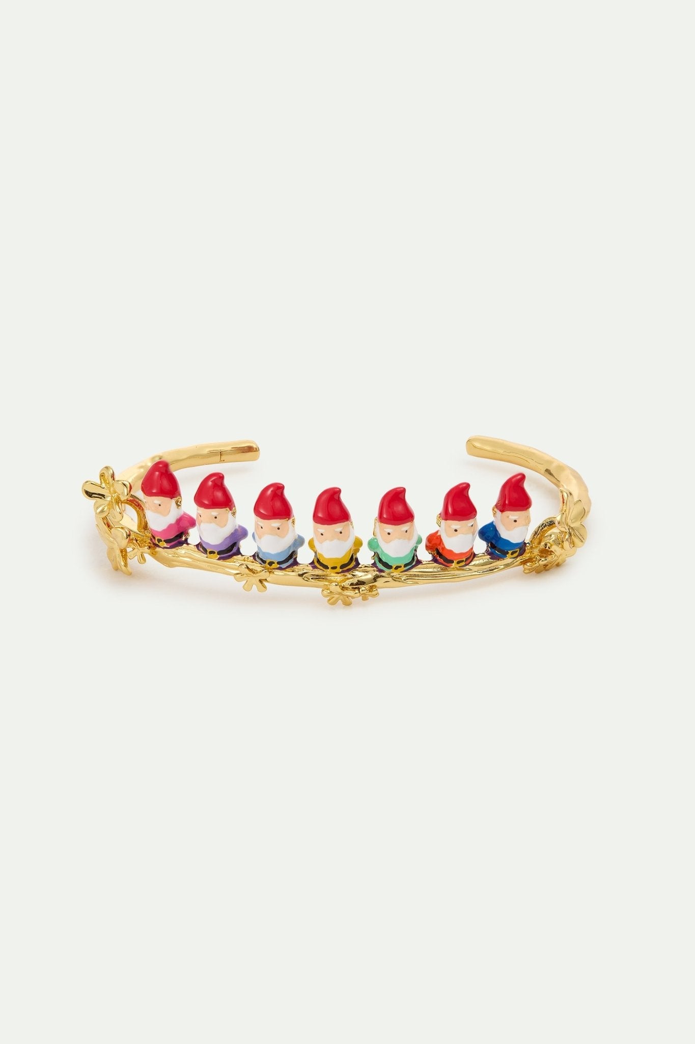 Seven Dwarves And Gold Flower Cuff Bracelet | AYCN2011 - Les Nereides