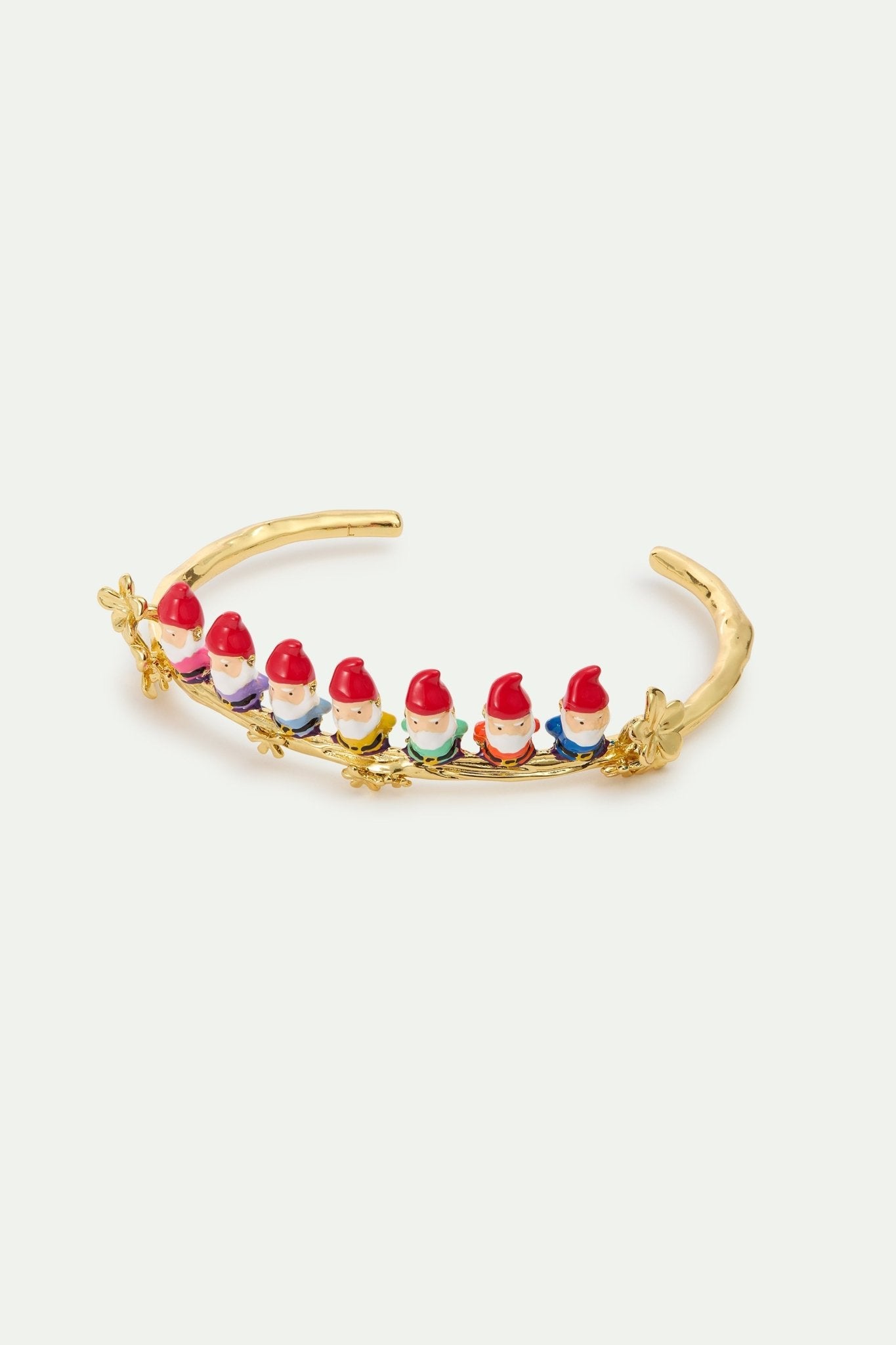 Seven Dwarves And Gold Flower Cuff Bracelet | AYCN2011 - Les Nereides
