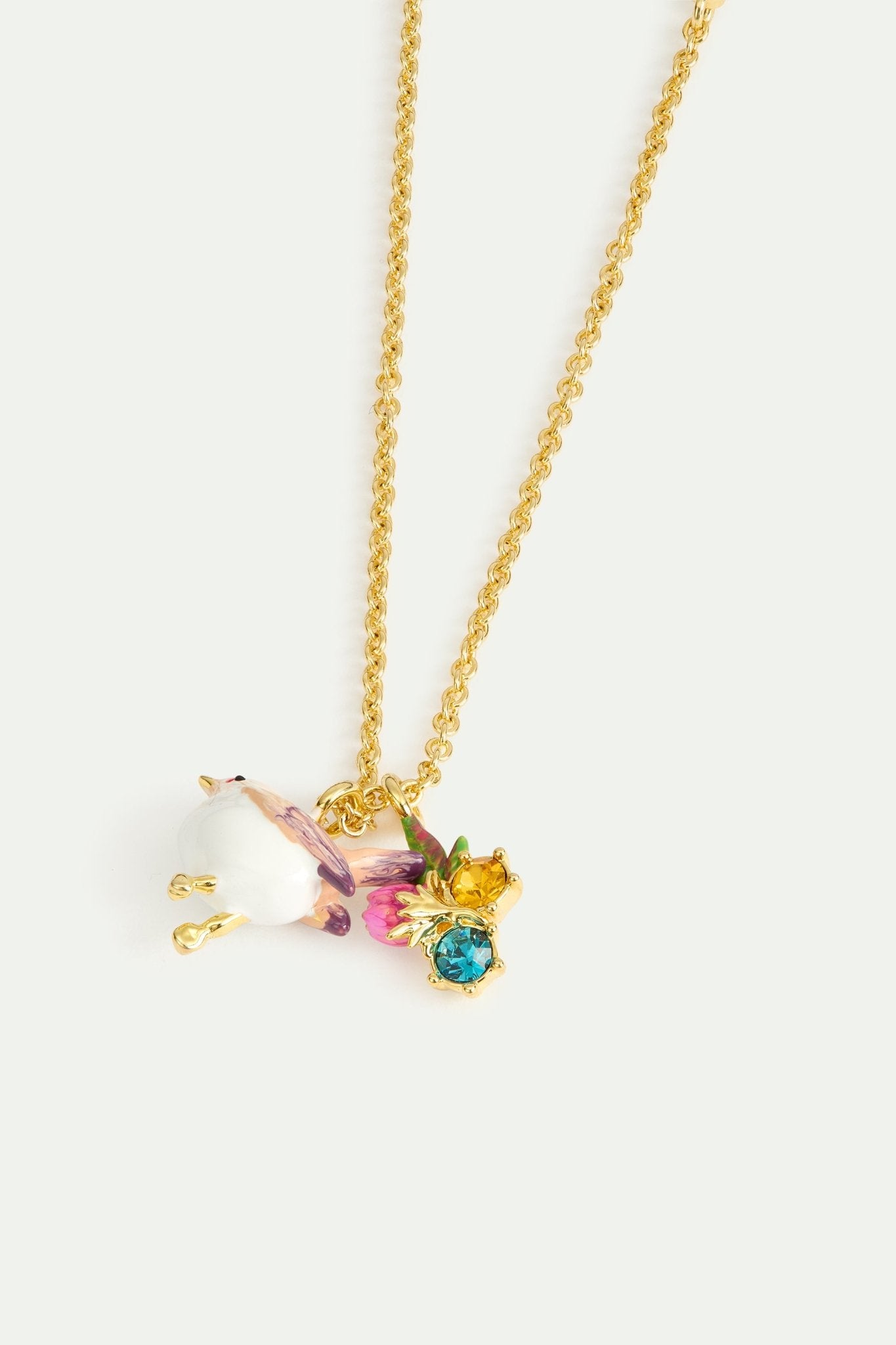 Snow Bunting & Rosebud Pendant Bracelet | AWBB2011 - Les Nereides