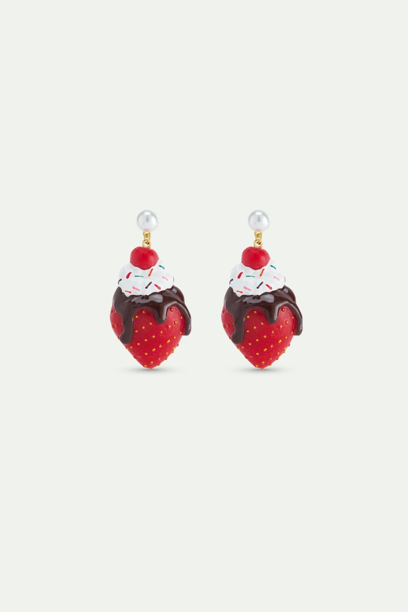 Sundae Ice Cream And Strawberry Earrings | AWMC1121 - Les Nereides