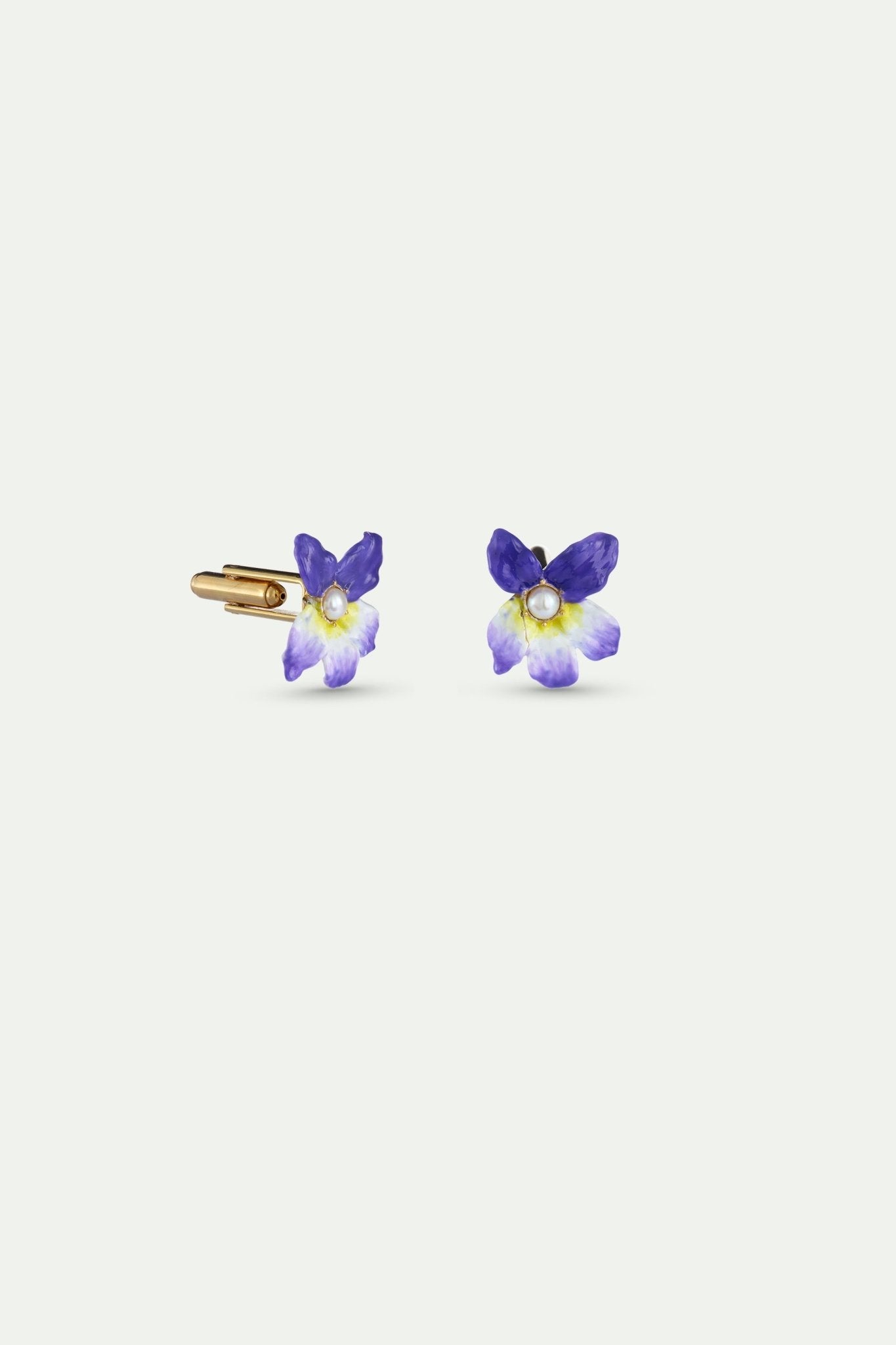 Violet And Cultured Pearl Cufflinks | AYCV9011 - Les Nereides