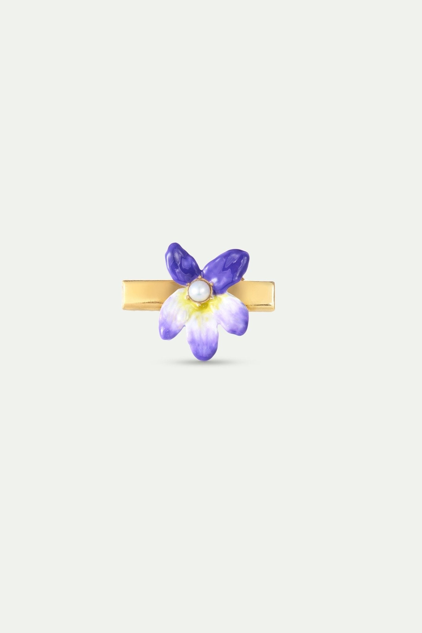 Violet And Cultured Pearl Hair Clip | AYCV4011 - Les Nereides
