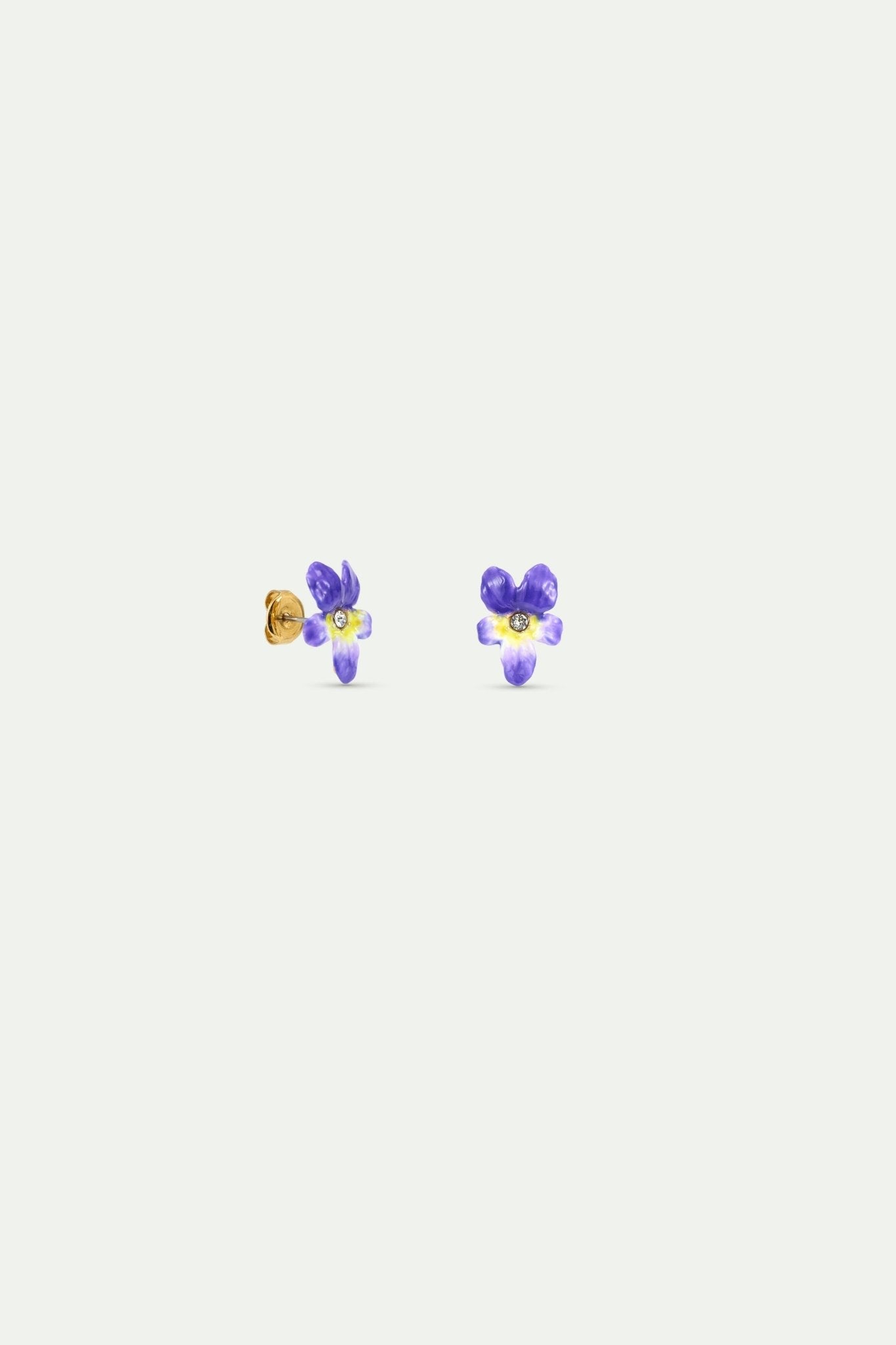 Violet And Faceted Crystal Earrings | AYCV1031 - Les Nereides