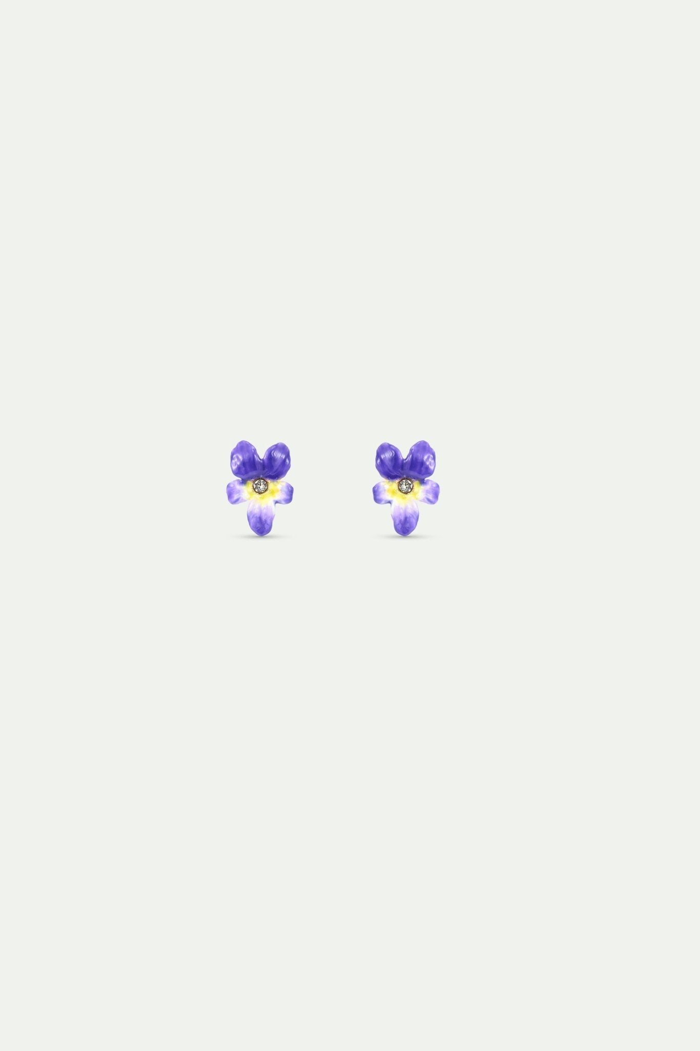 Violet And Faceted Crystal Earrings | AYCV1031 - Les Nereides