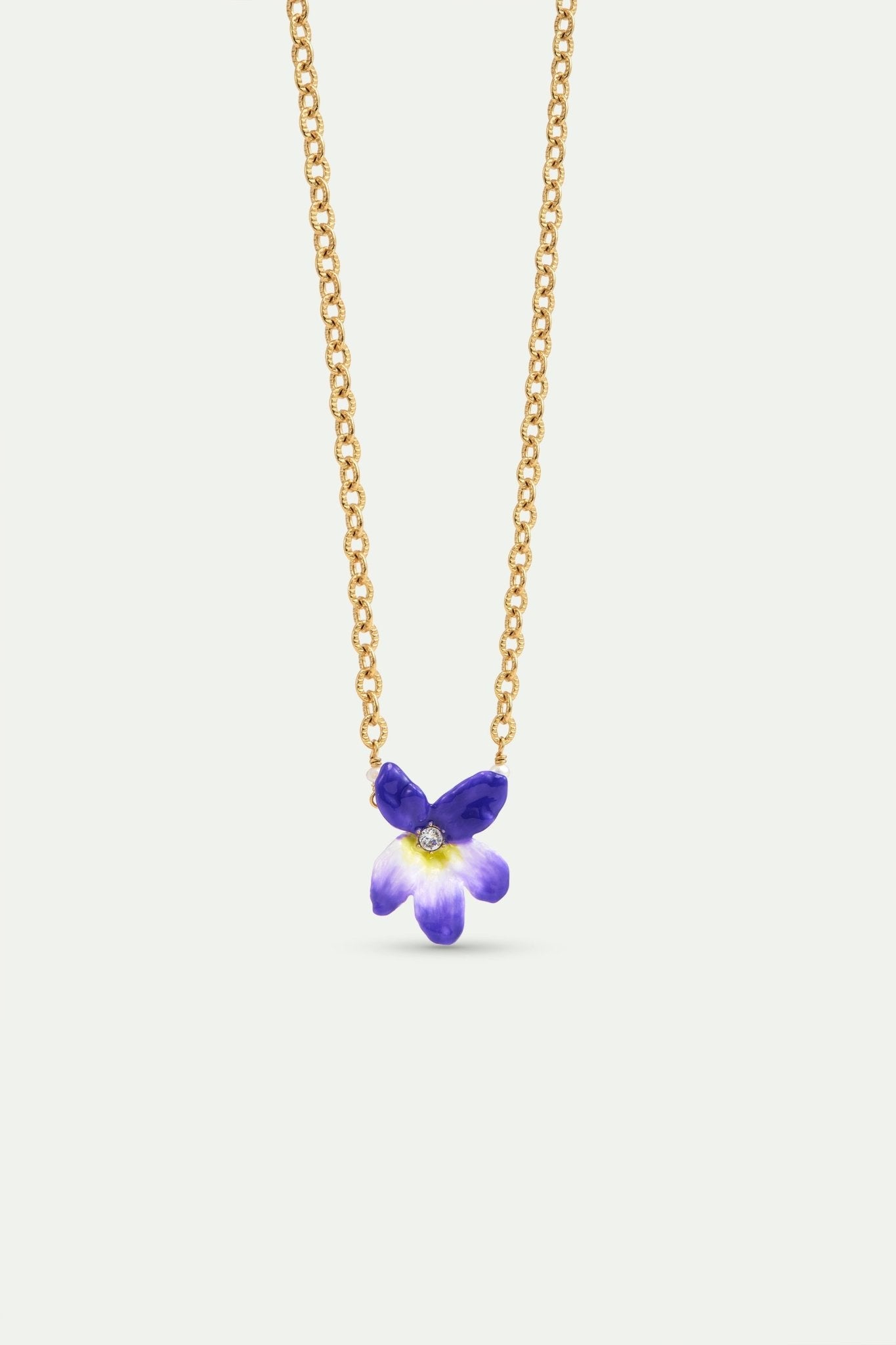 Violet And Faceted Crystal Necklace | AYCV3021 - Les Nereides