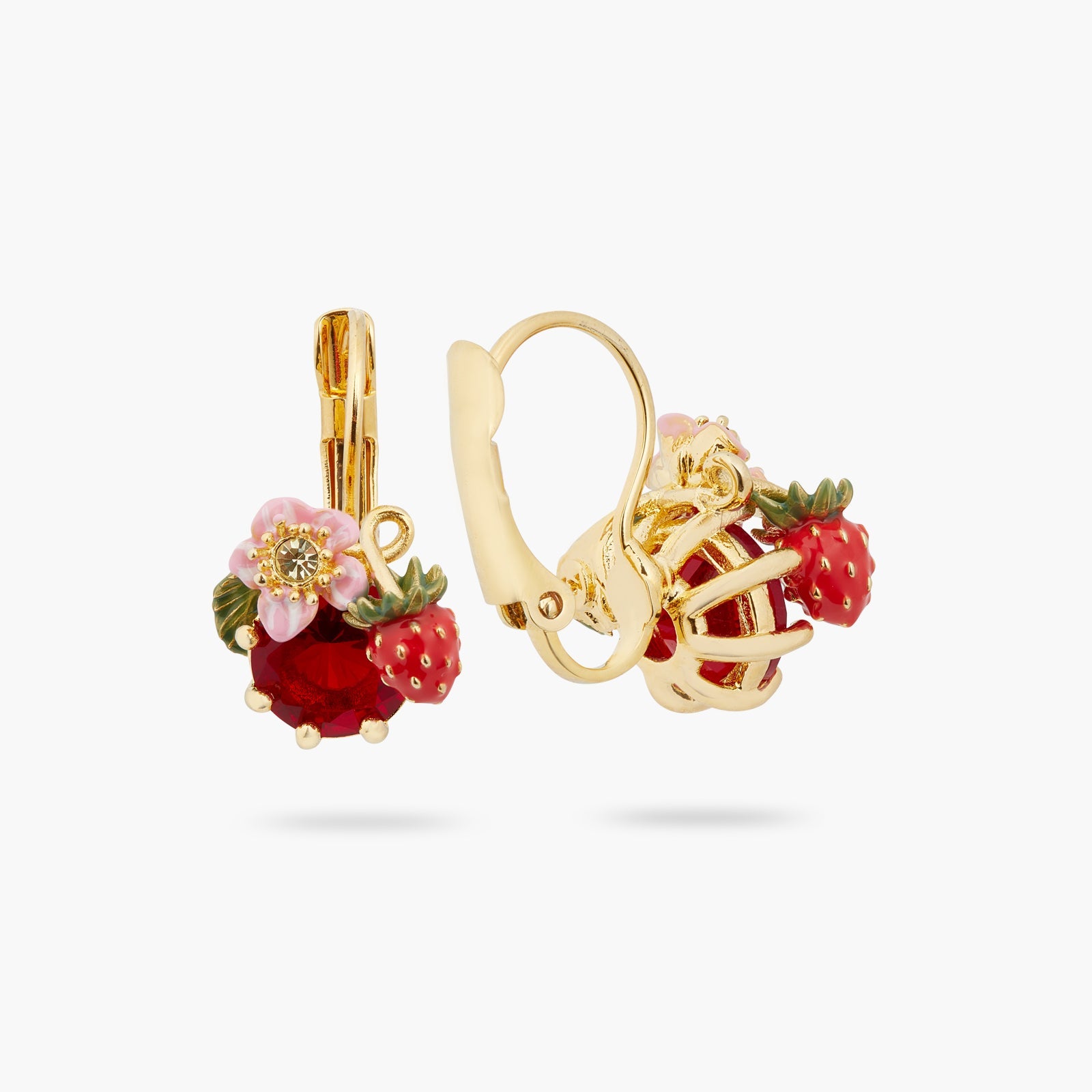 Wild Strawberry And Red Stone Earrings | ATBG1041 - Les Nereides
