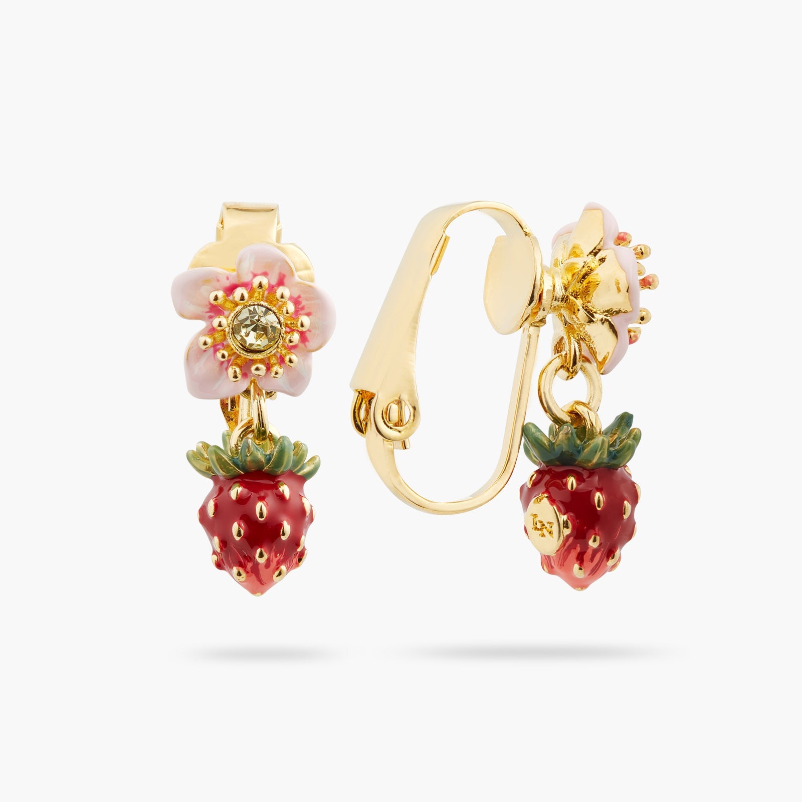 Wild Strawberry And Rose Earrings | ATBG1051 - Les Nereides