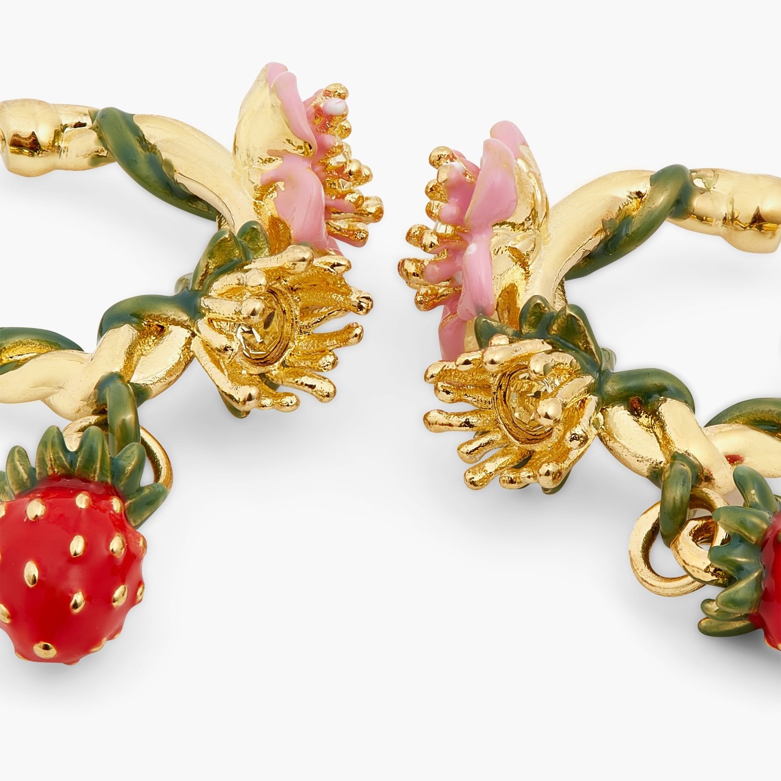 Wild Strawberry Hoop Earrings | ATBG1031 - Les Nereides