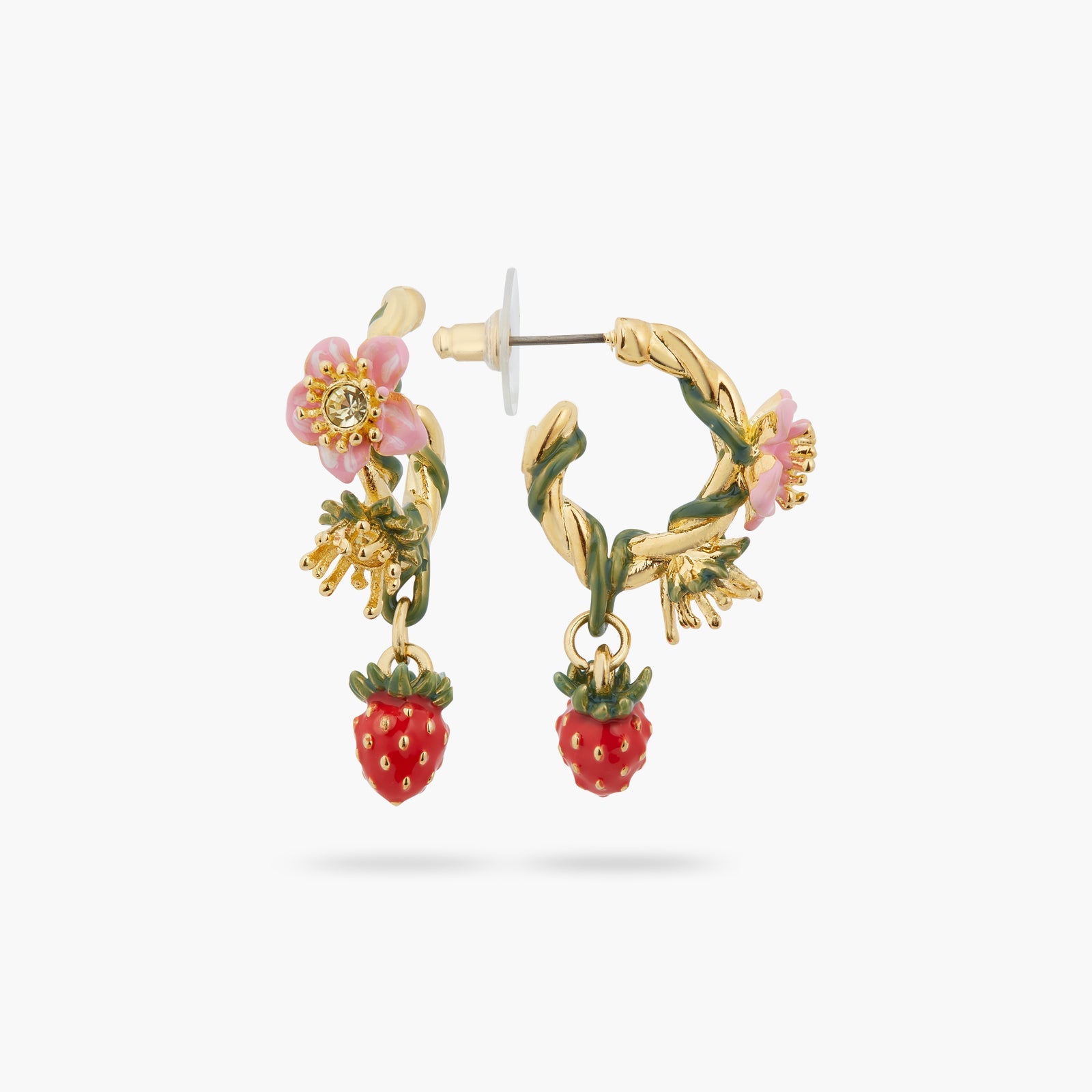 Wild Strawberry Hoop Earrings | ATBG1031 - Les Nereides