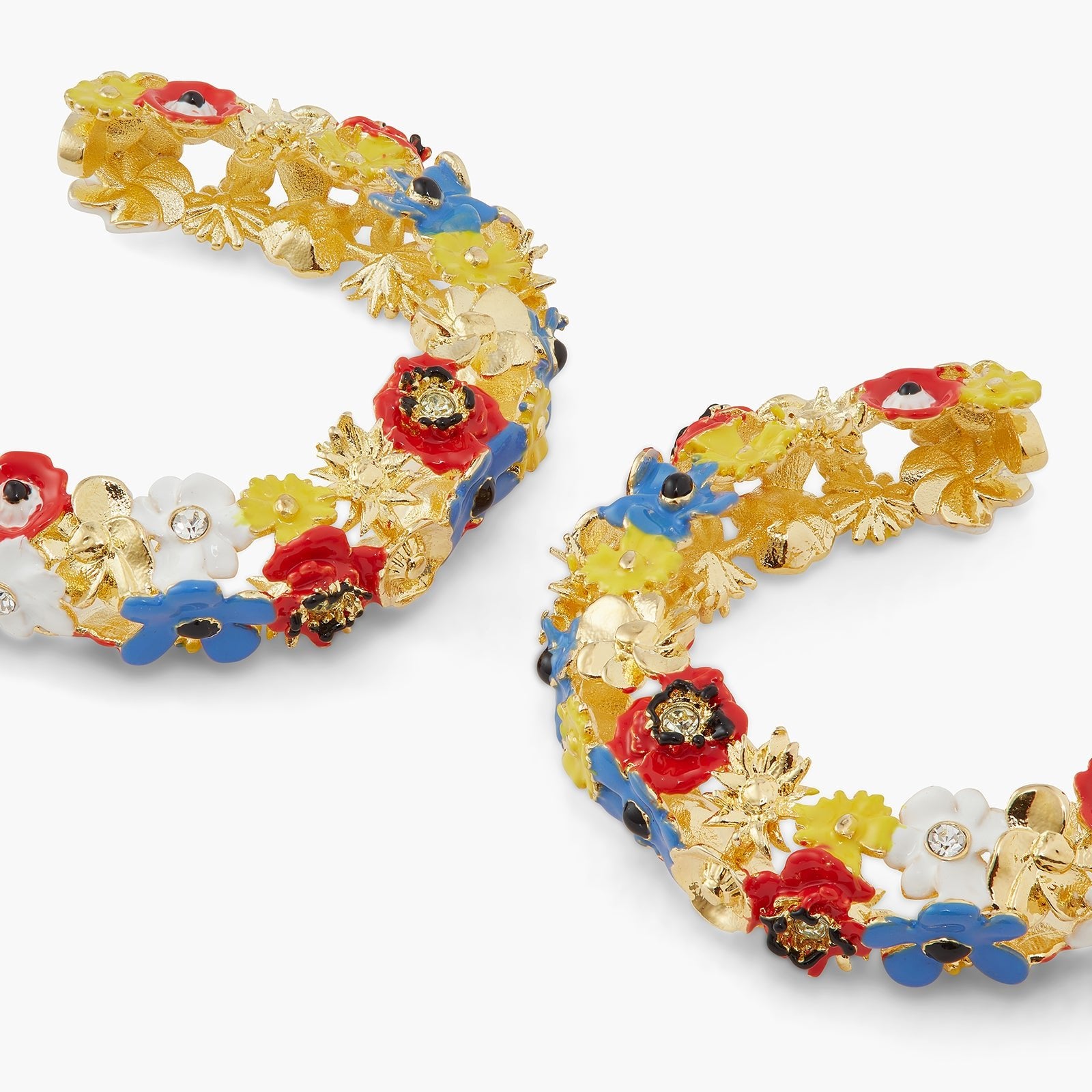Wildflower Hoop Earrings | ATPO1071 - Les Nereides