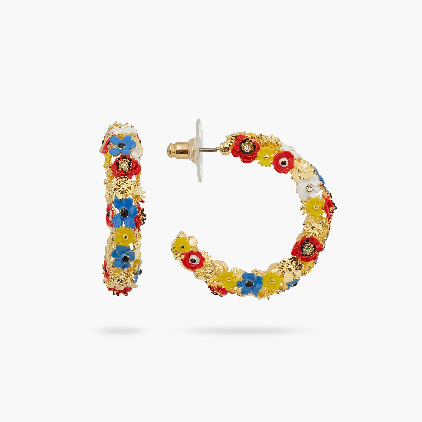 Wildflower Hoop Earrings | ATPO1071 - Les Nereides