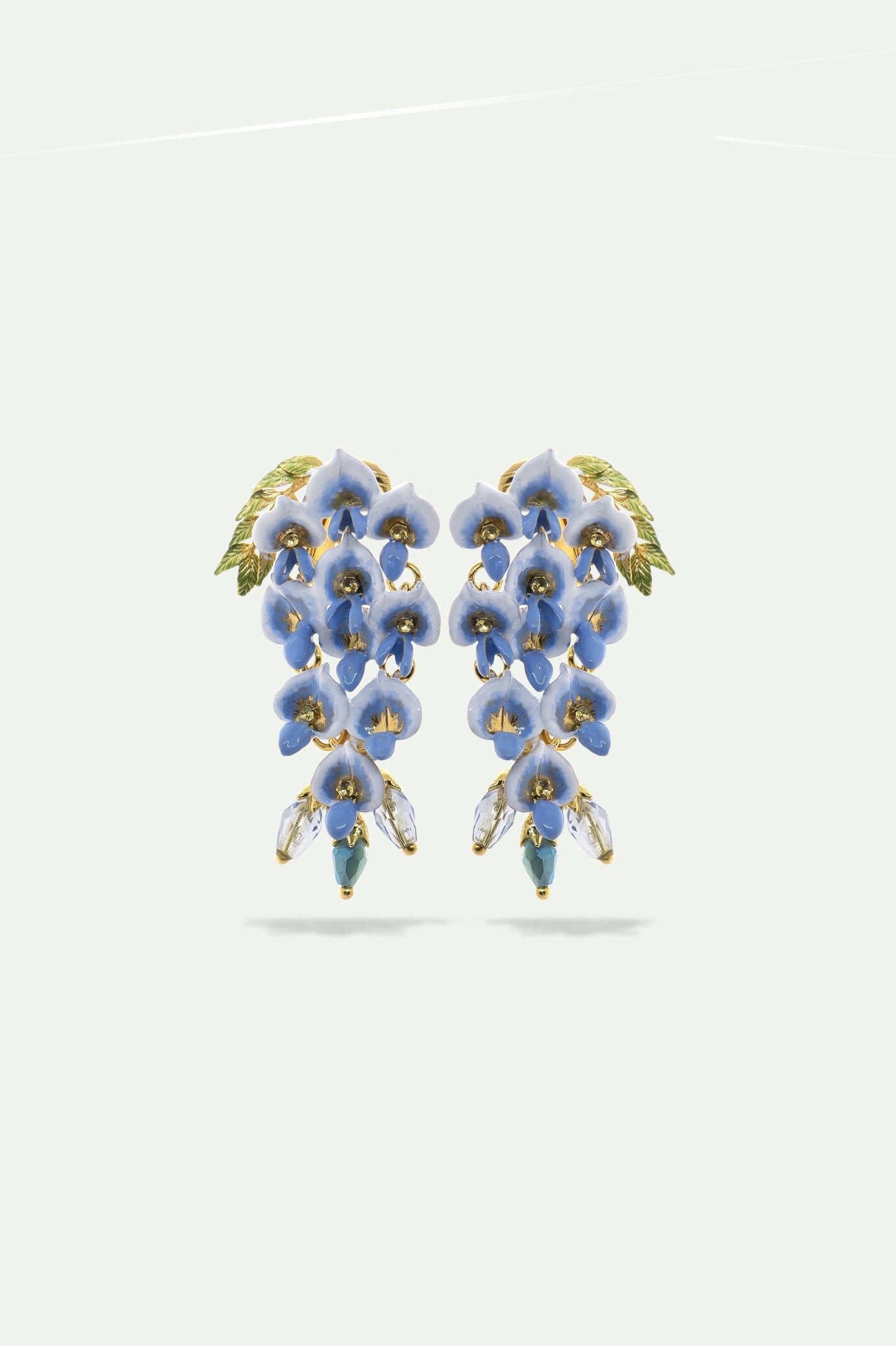 Wisteria And Faceted Crystal Bead Earrings | AUOF1021 - Les Nereides