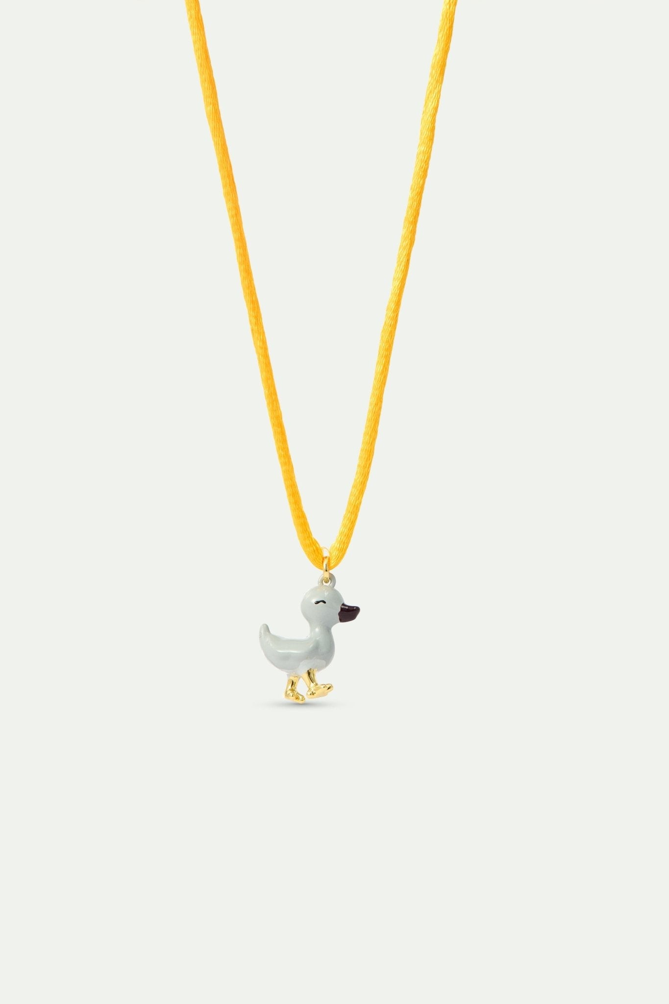 Yellow Pendant Necklace With Little Duck | AYCN3091 - Les Nereides