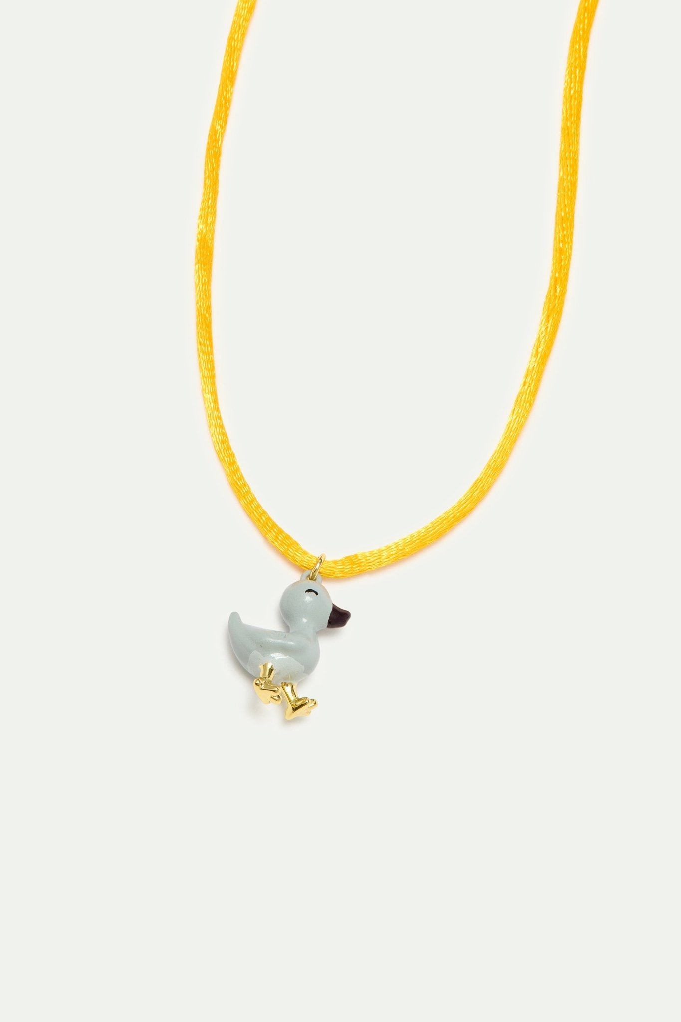 Yellow Pendant Necklace With Little Duck | AYCN3091 - Les Nereides
