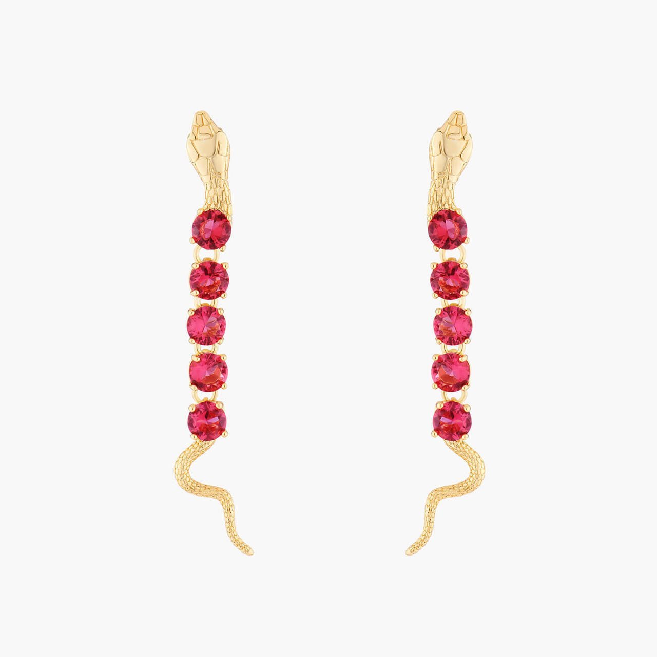 5 Stones Serpentine Earrings | AMLS1011 - Les Nereides