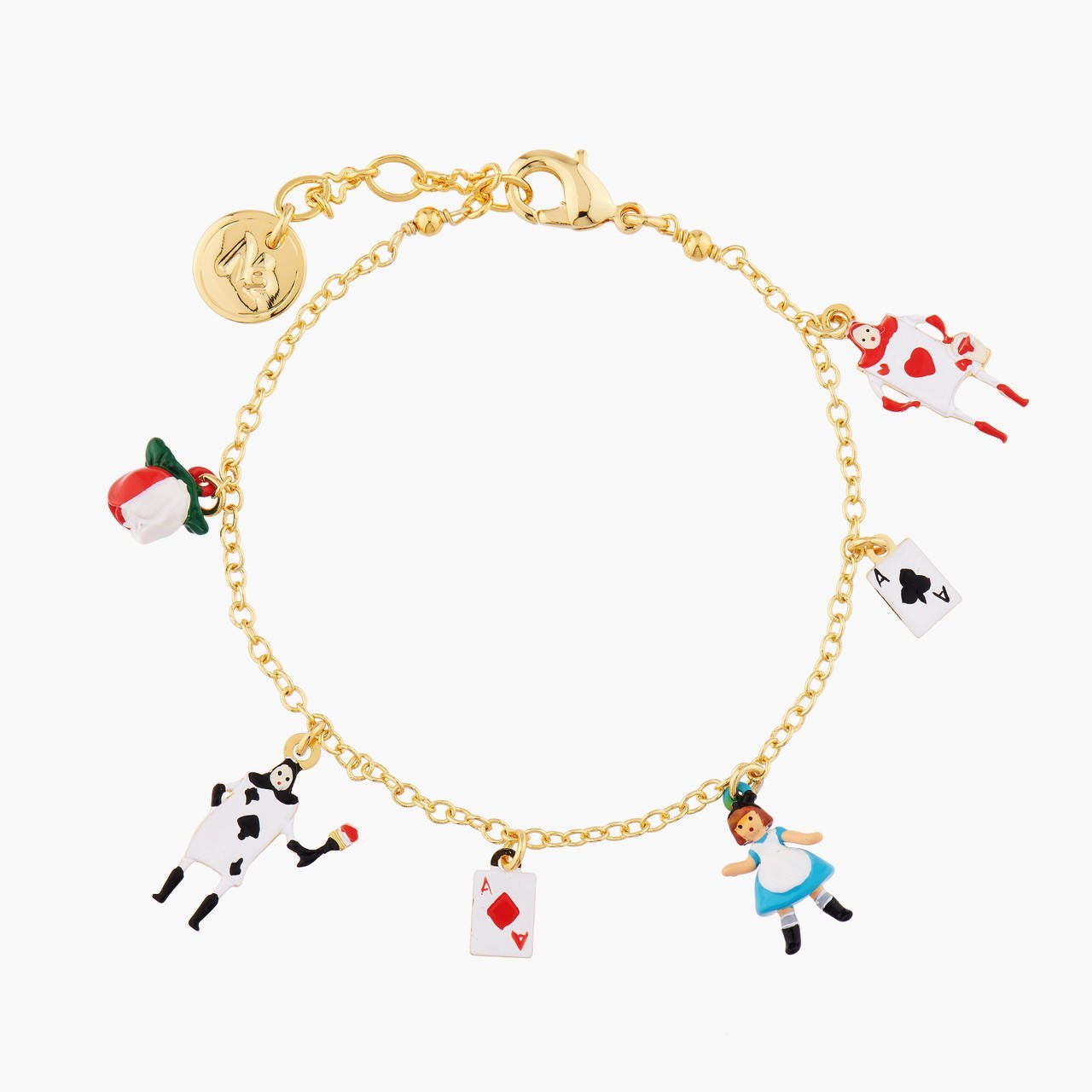 Alice And Theé Card Soldiers Charms Bracelet | AMAL2031 - Les Nereides