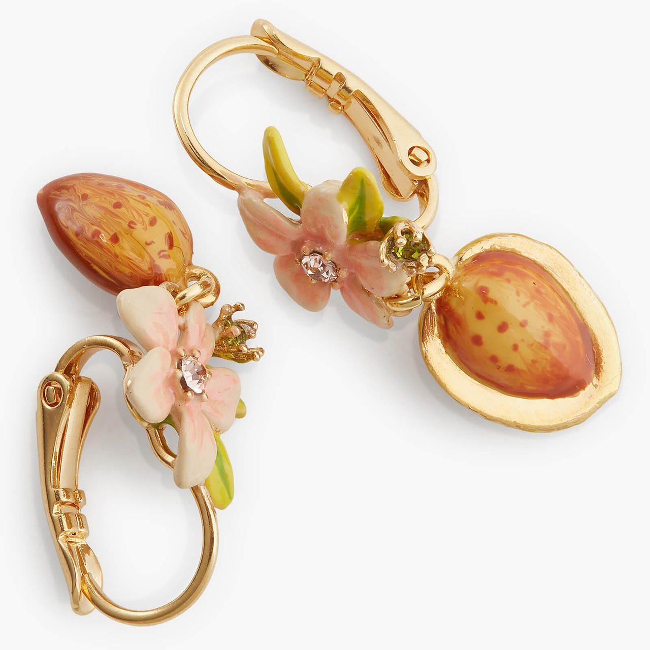 Almond And Flower Sleeper Earrings | APVE1071 - Les Nereides