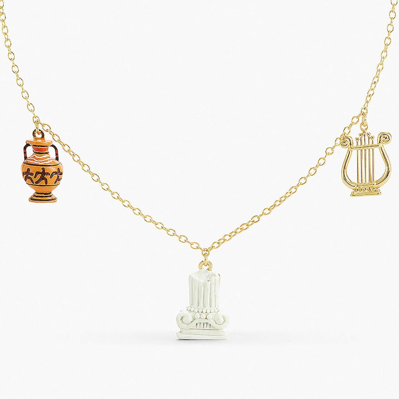Amphora, Column And Lyre Long Necklace | APPD3091 - Les Nereides