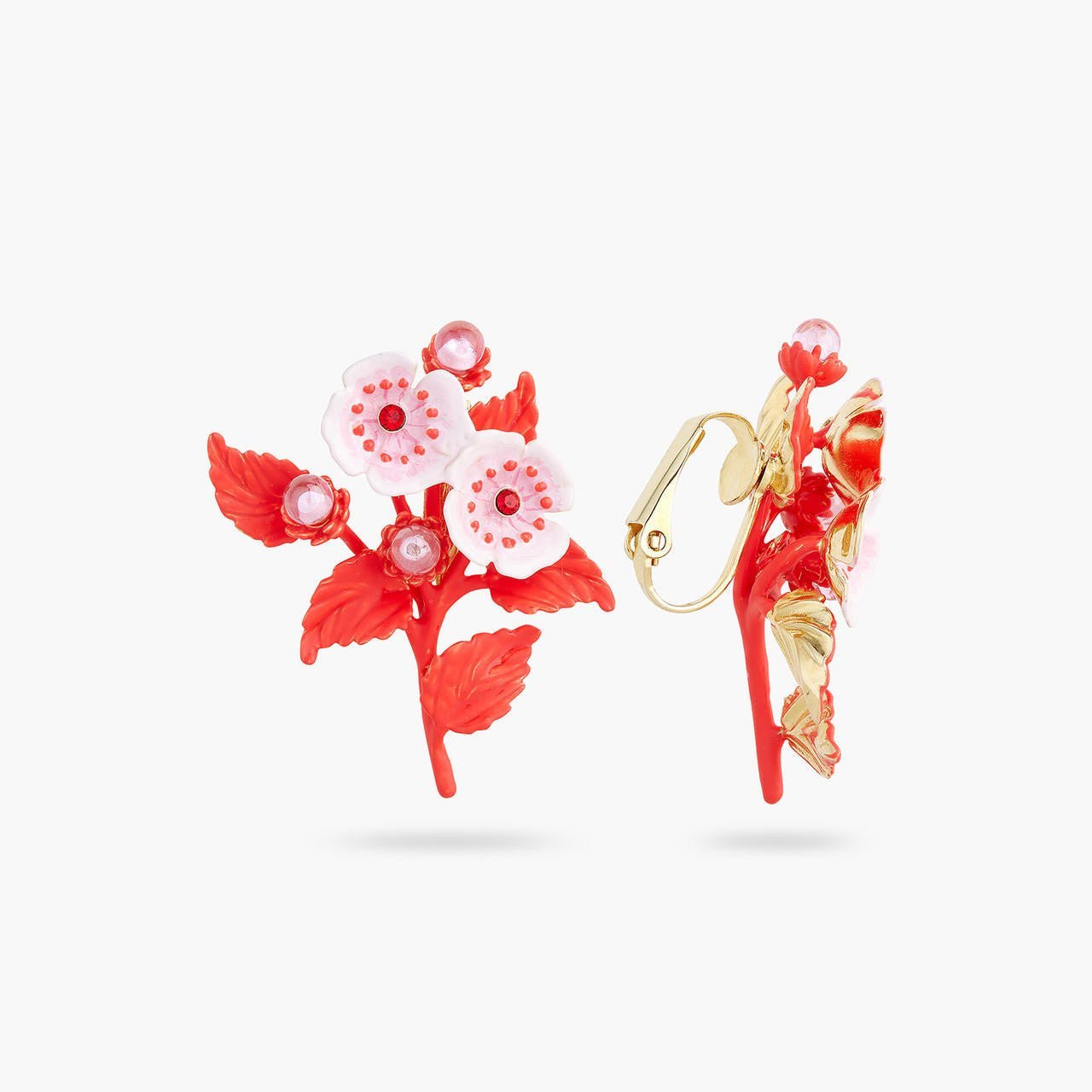 Anemone and crystal earrings | AQHC1011 - Les Nereides