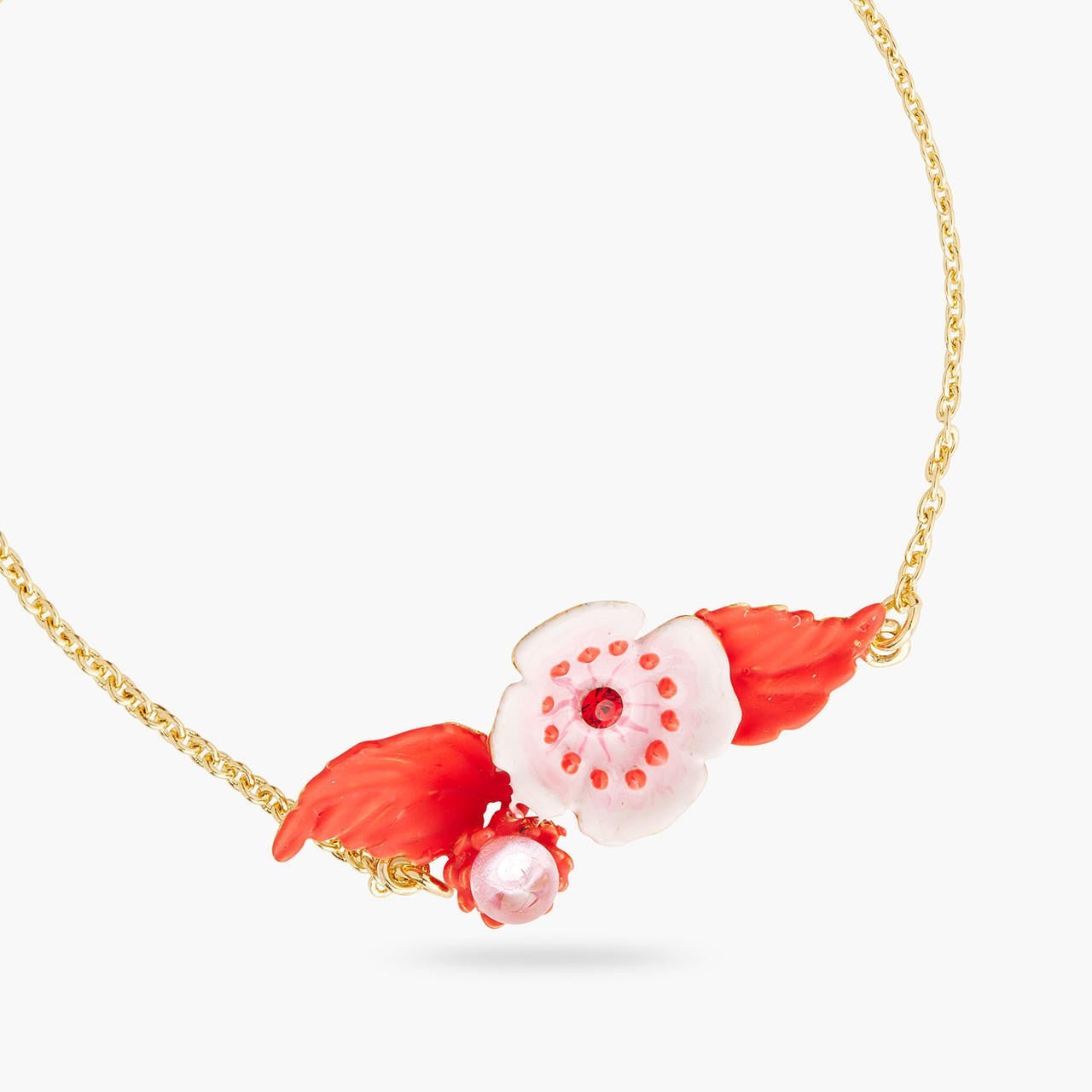 Anemone and crystal thin bracelet | AQHC2011 - Les Nereides
