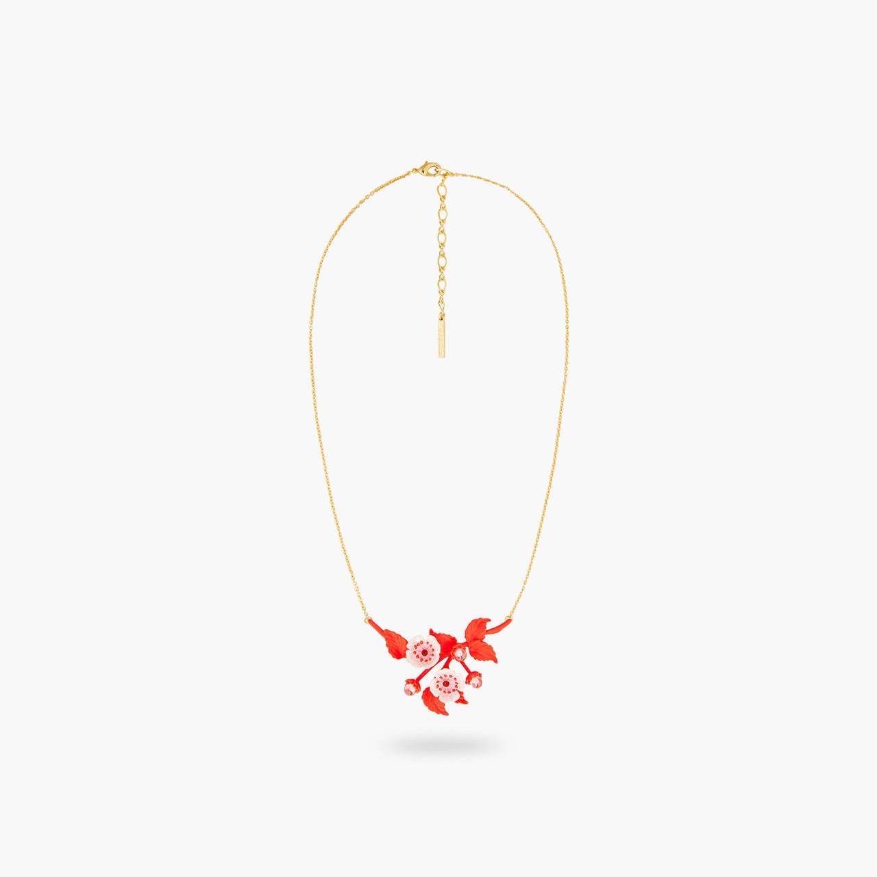 Anemone and crystal thin necklace | AQHC3011 - Les Nereides