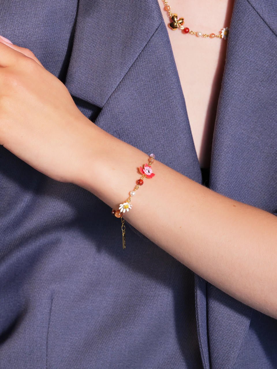 Anemone and gerbera thin bracelet | AQHC2021 - Les Nereides