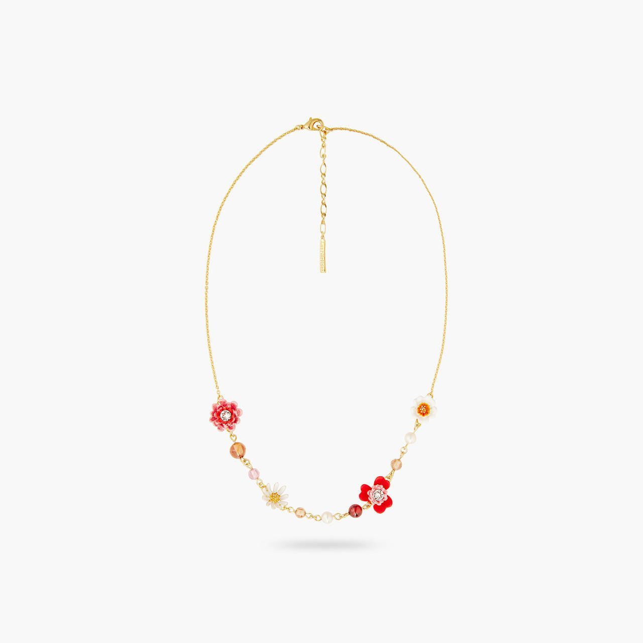 Anemone and gerbera thin necklace | AQHC3041 - Les Nereides