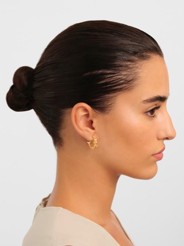 Aquarius Astrological Sign Hoop Earrings | APPV1111 - Les Nereides