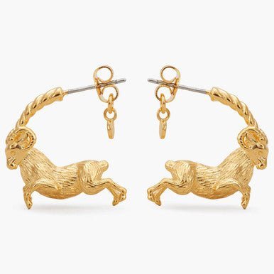 Aries Astrological Sign Hoop Earrings | APPV1011 - Les Nereides