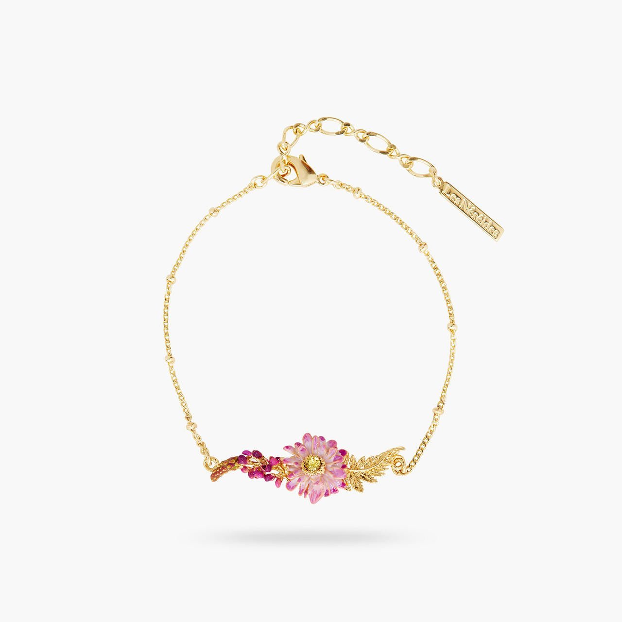 Aster And Lupine Flower Fine Bracelet | AQBI2021 - Les Nereides
