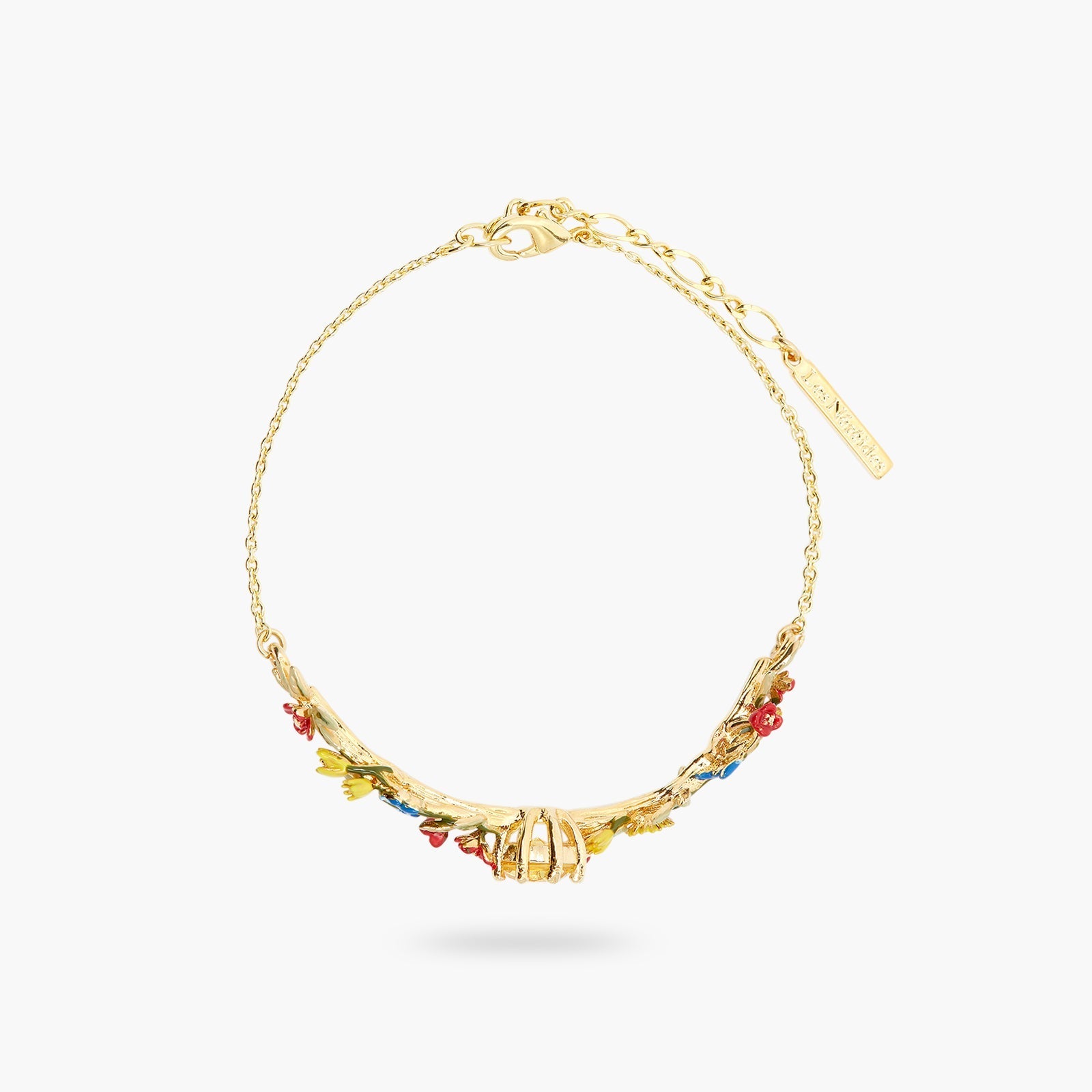 Autumn Flower And Round Stone Fine Bracelet | ASLE2031 - Les Nereides
