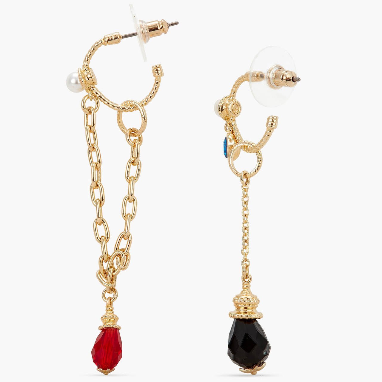 Black And Red Bead Earrings | APJS1071 - Les Nereides