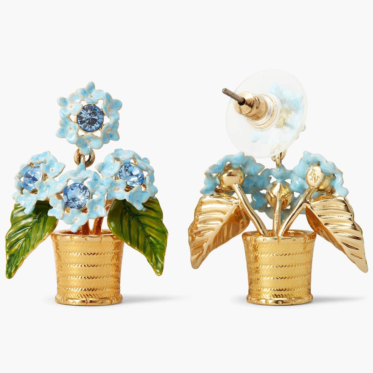 Blue Hydrangea Pot Earrings | APIP1041 - Les Nereides