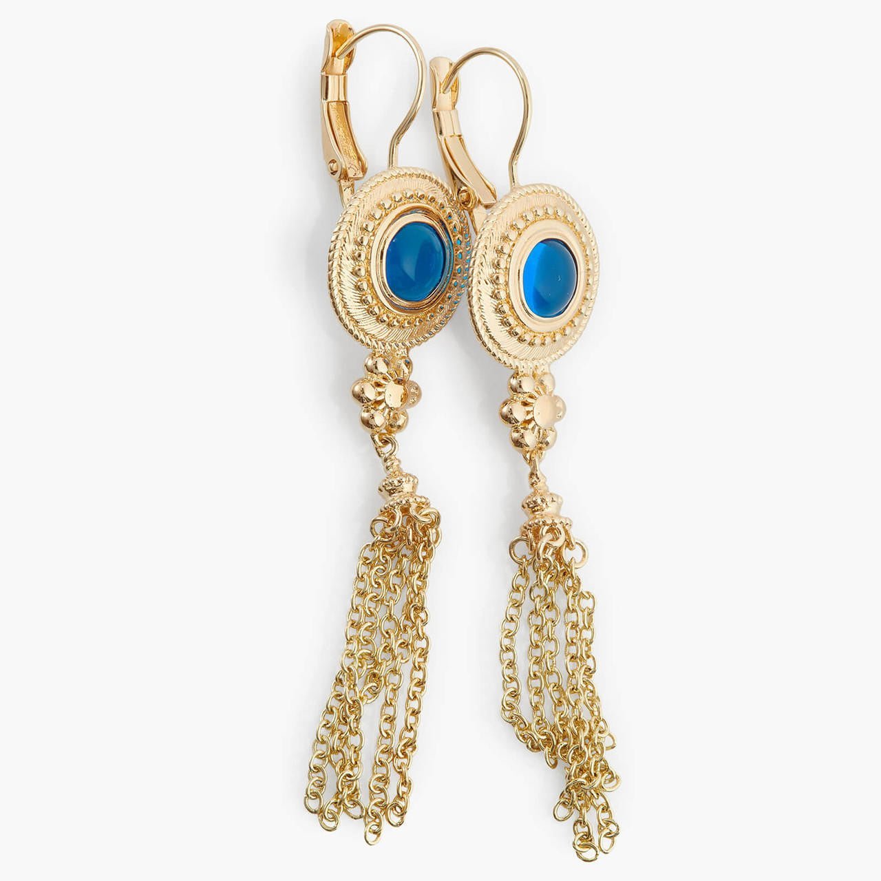 Blue Stone Sleeper Earrings | APJS1021 - Les Nereides