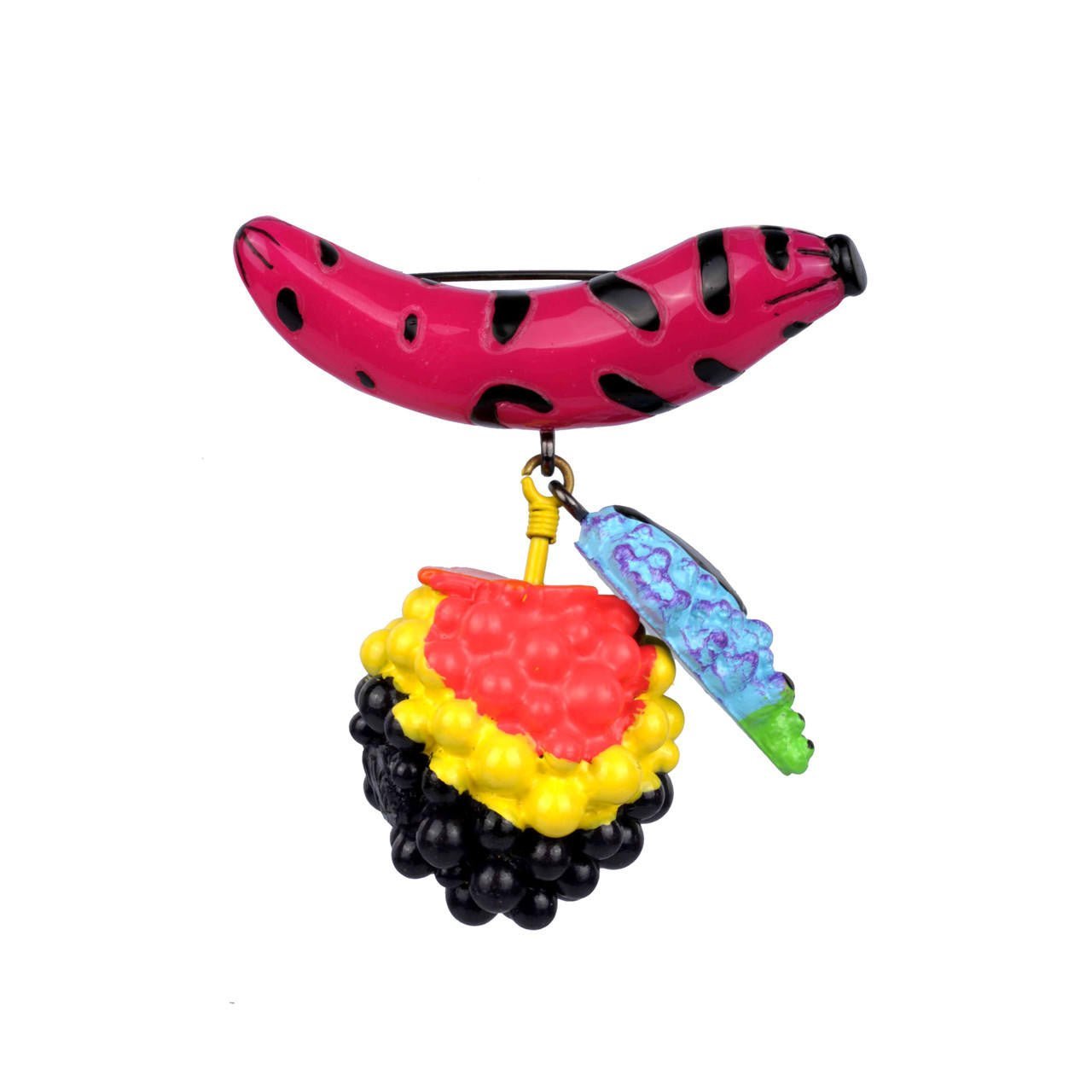 Brooch Drôles de Fruits Colourful Strawberry Brooch | ZDF5081 - Les Nereides