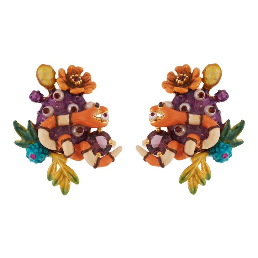 Cactus And Snake Earrings | AGDC1071 - Les Nereides
