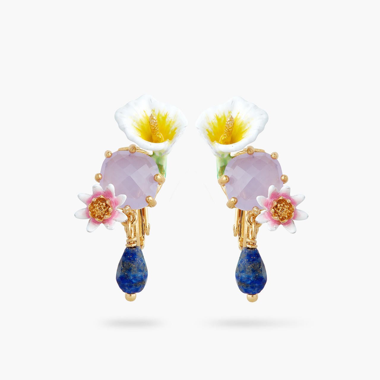 Calla And Lapis Lazuli Earrings | AQJF1041 - Les Nereides