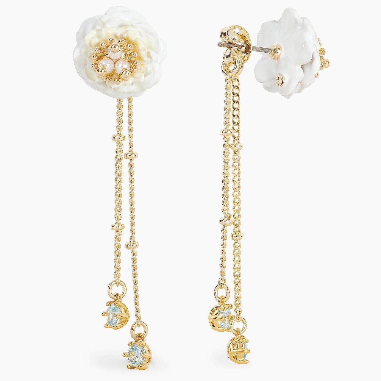 Camellia Post Earrings | AOLF1011 - Les Nereides