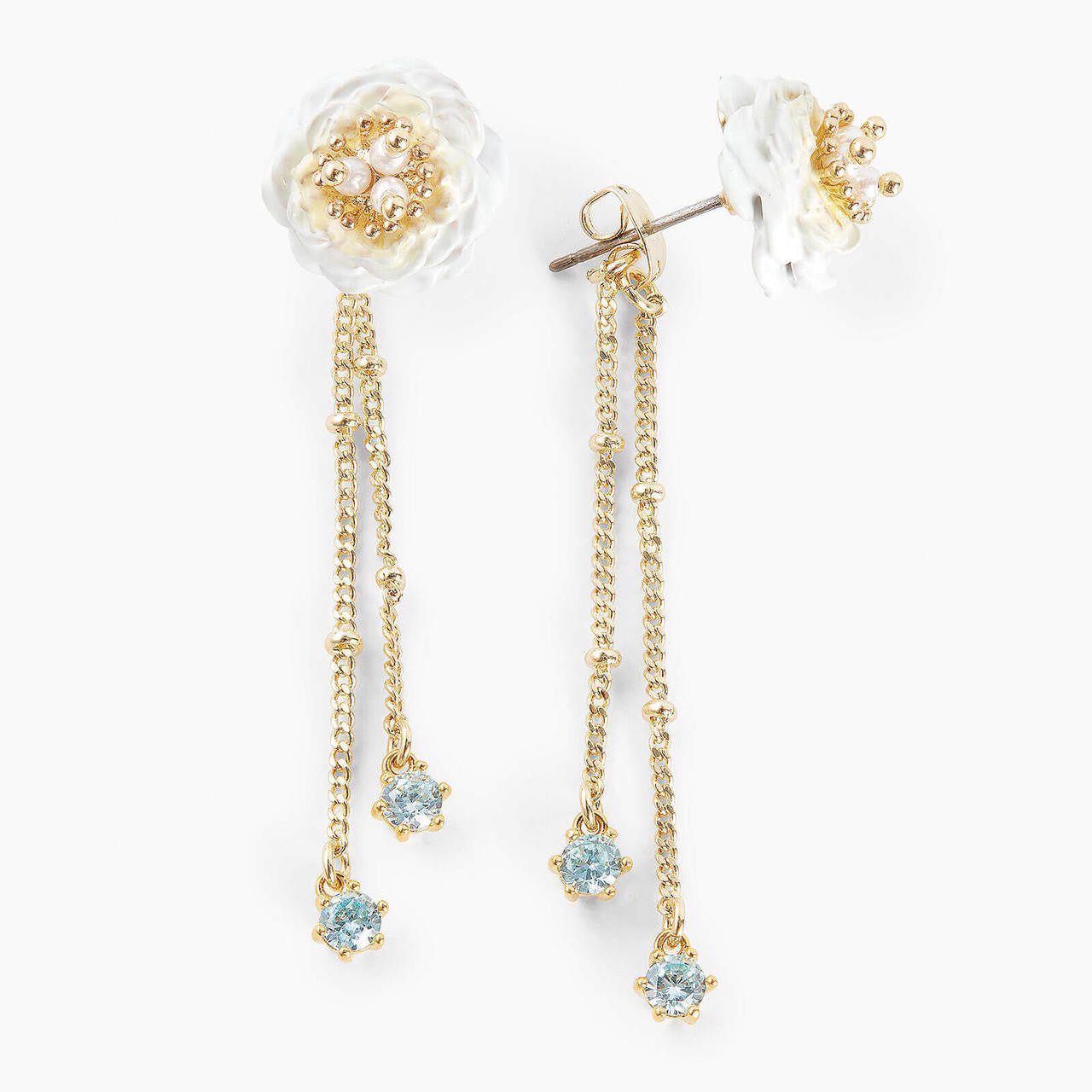 Camellia Post Earrings | AOLF1011 - Les Nereides