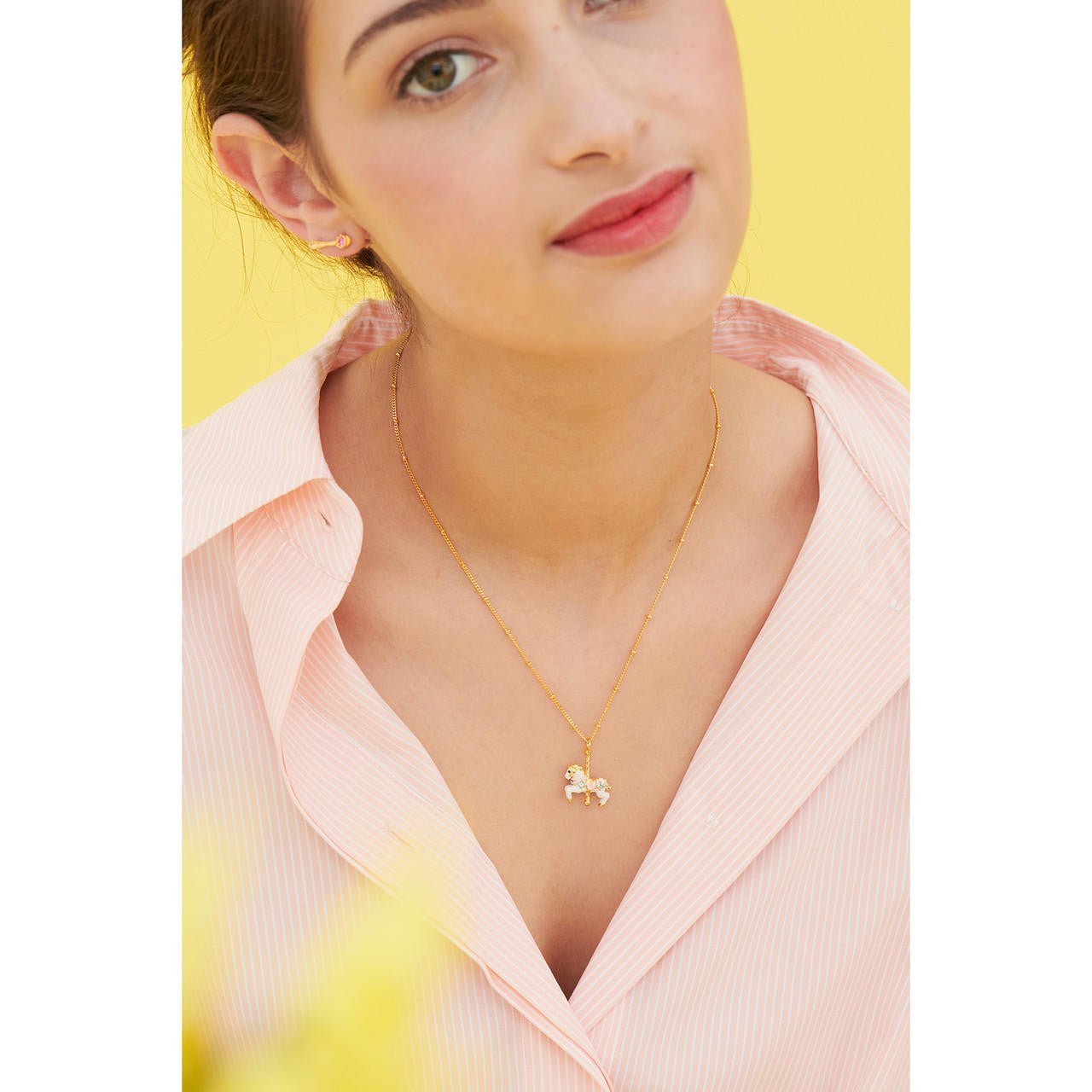 Carousel Horse Thin Necklace | ANIP3021 - Les Nereides