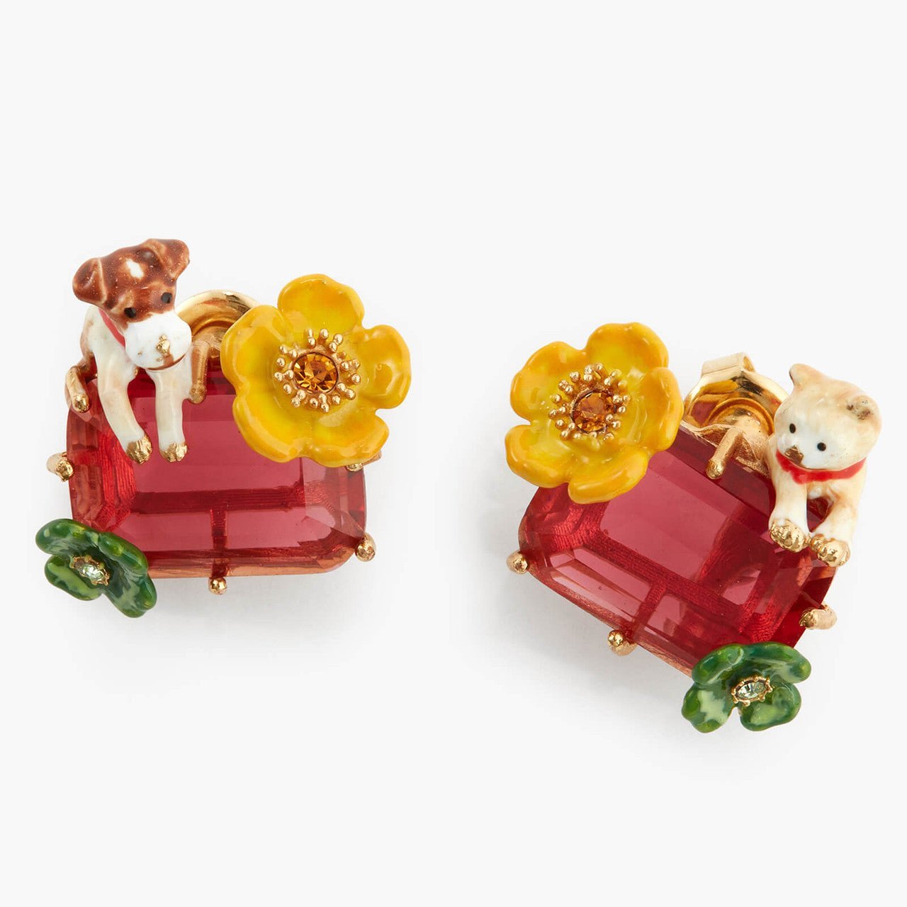 Cat and dog earrings | APLA1011 - Les Nereides
