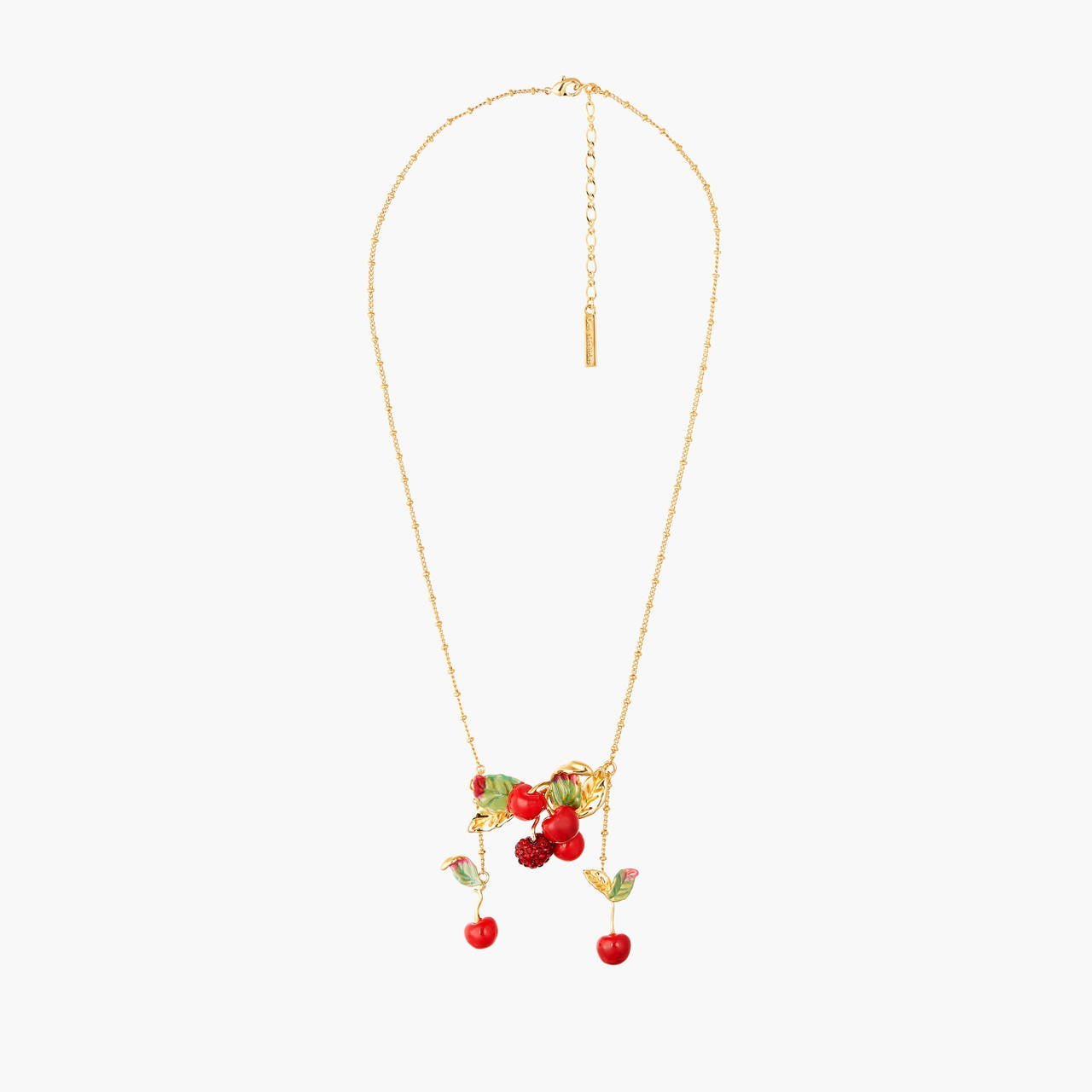 Cherries And Leave Statement Necklace | ANCE3011 - Les Nereides