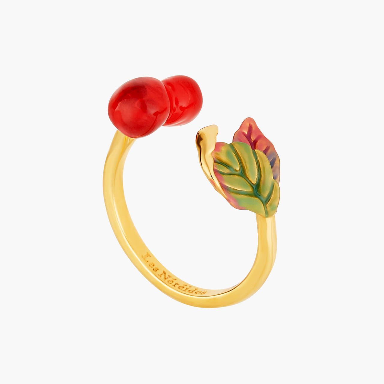 Cherries And Leaves Adjustable Rings | ANCE6011 - Les Nereides