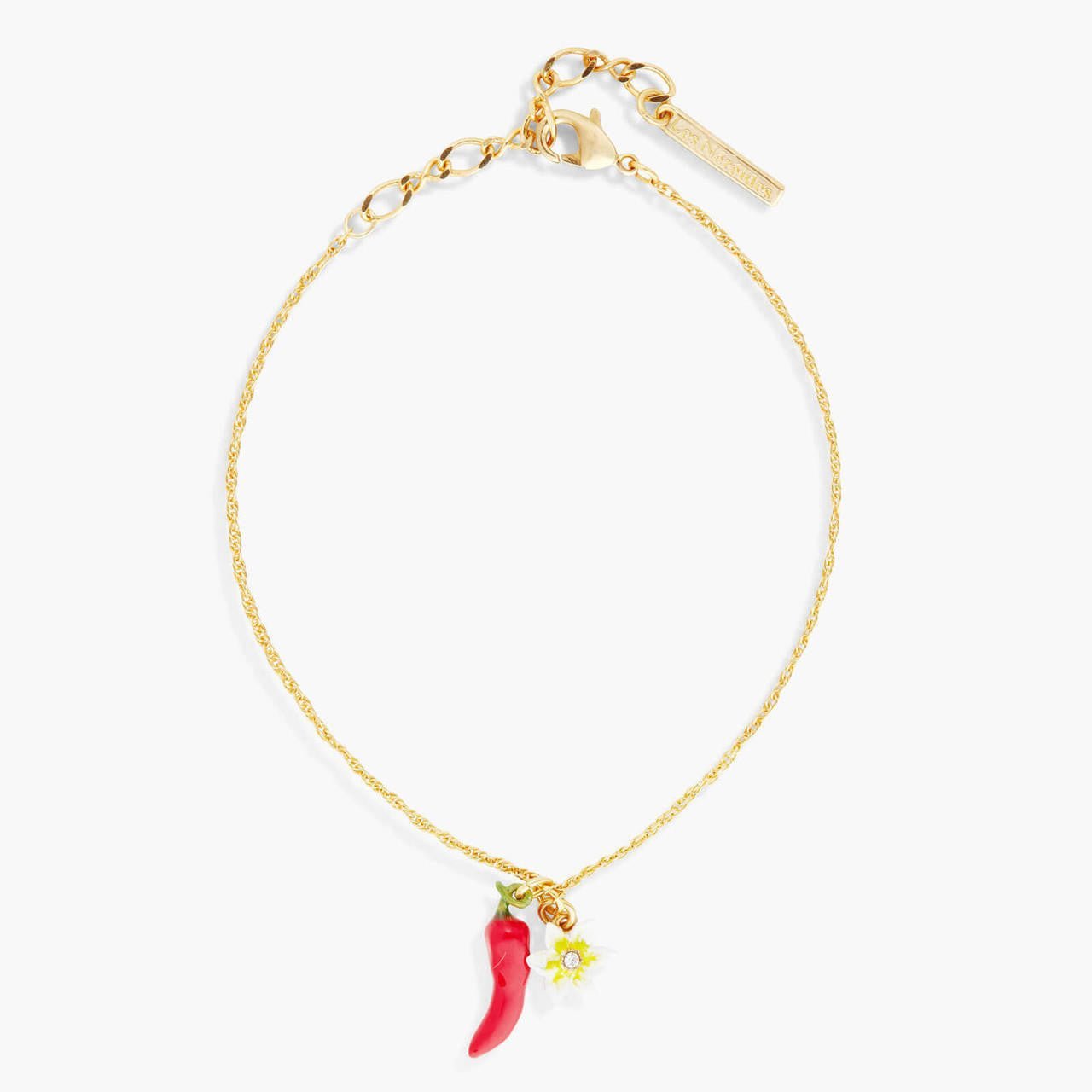Chilli And Flower Charm Bracelet | APVE2061 - Les Nereides