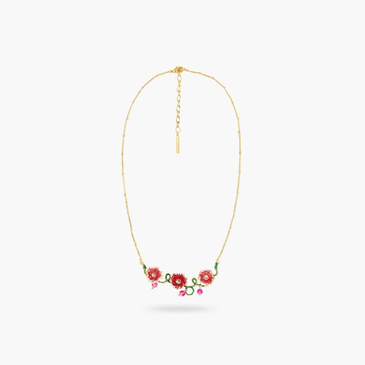 Chrysanthemum And Stem Statement Necklace | AQBI3041 - Les Nereides