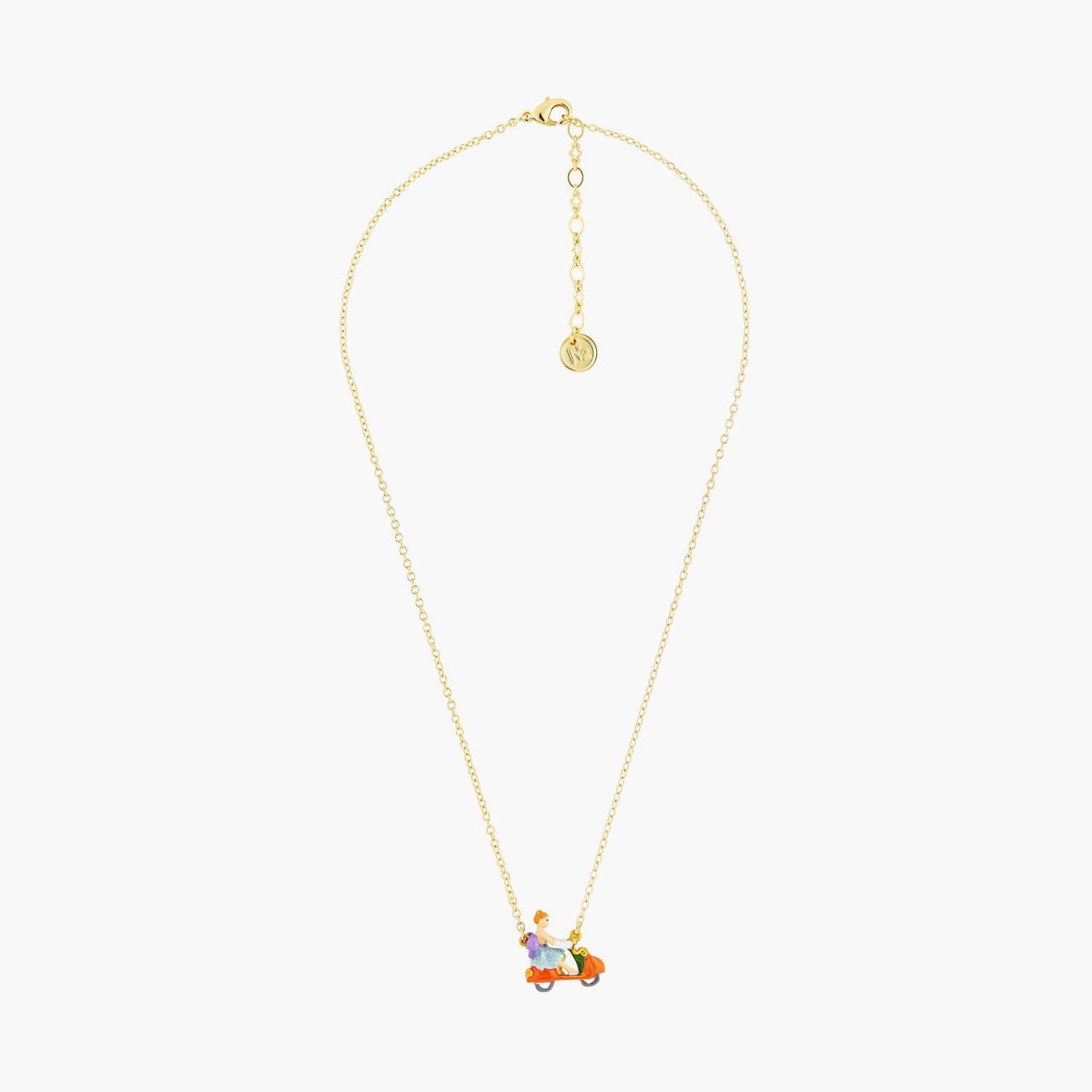 Cinderella And Pumpkin Scooter Pendant Necklace | AOCE3071 - Les Nereides